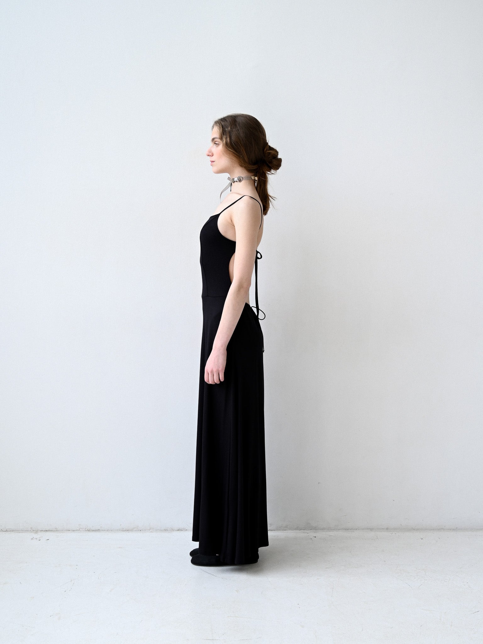 Giglio Tigrato Brigitte Dress I abito nero viscosa S-M