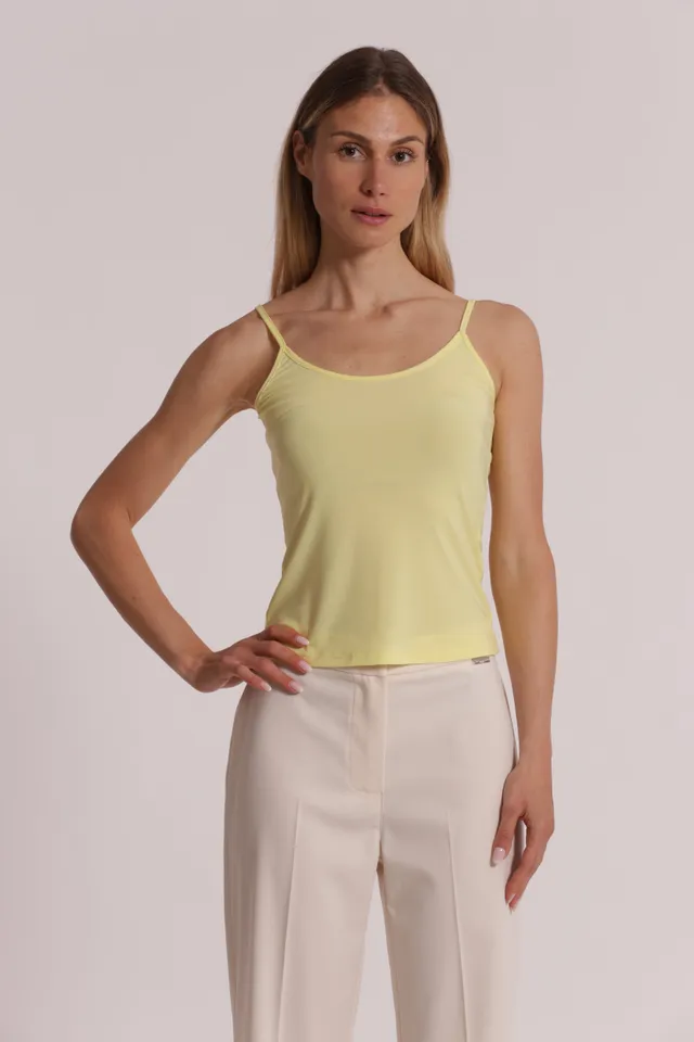 Mimi Mua Canotta Ity Blusa Latte Elastica