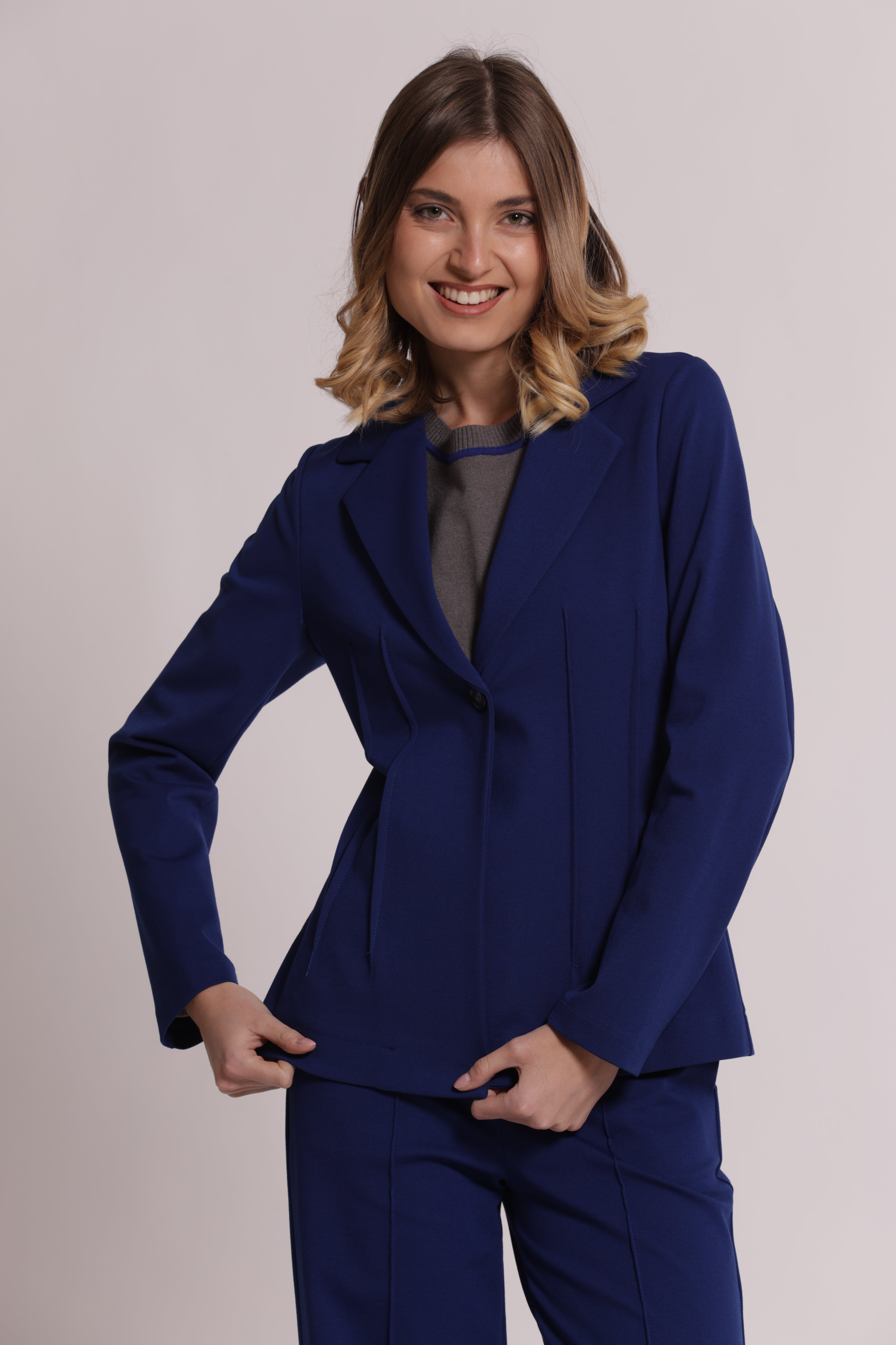 Mimi Mua Giacca Corta Punto Milano Nero