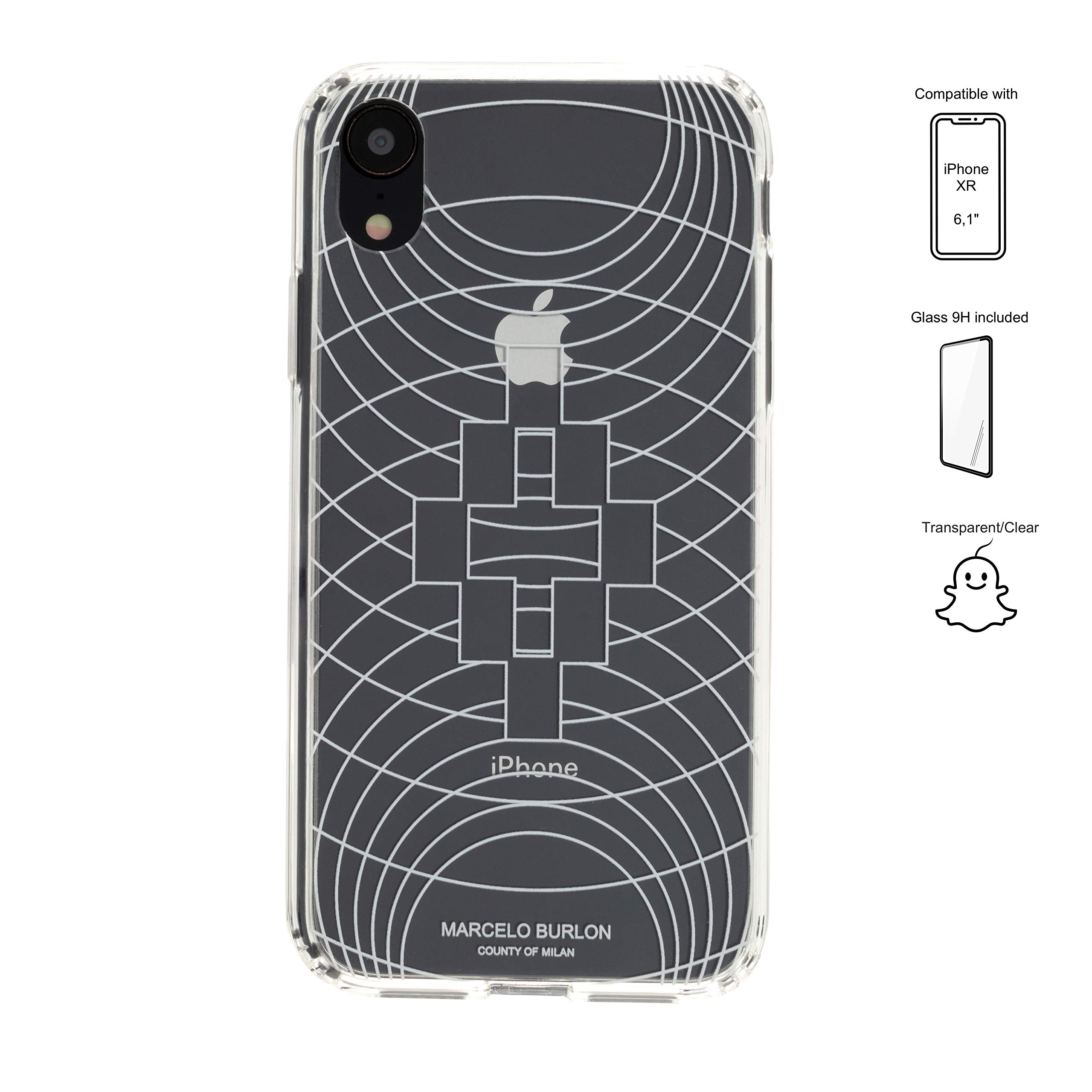 Marcelo Burlon County of Milan cover iPhone XR trasparente
