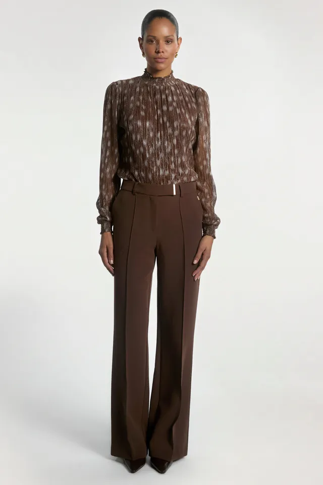 Aaiko Chantalle pantaloni fudge palazzo eleganti
