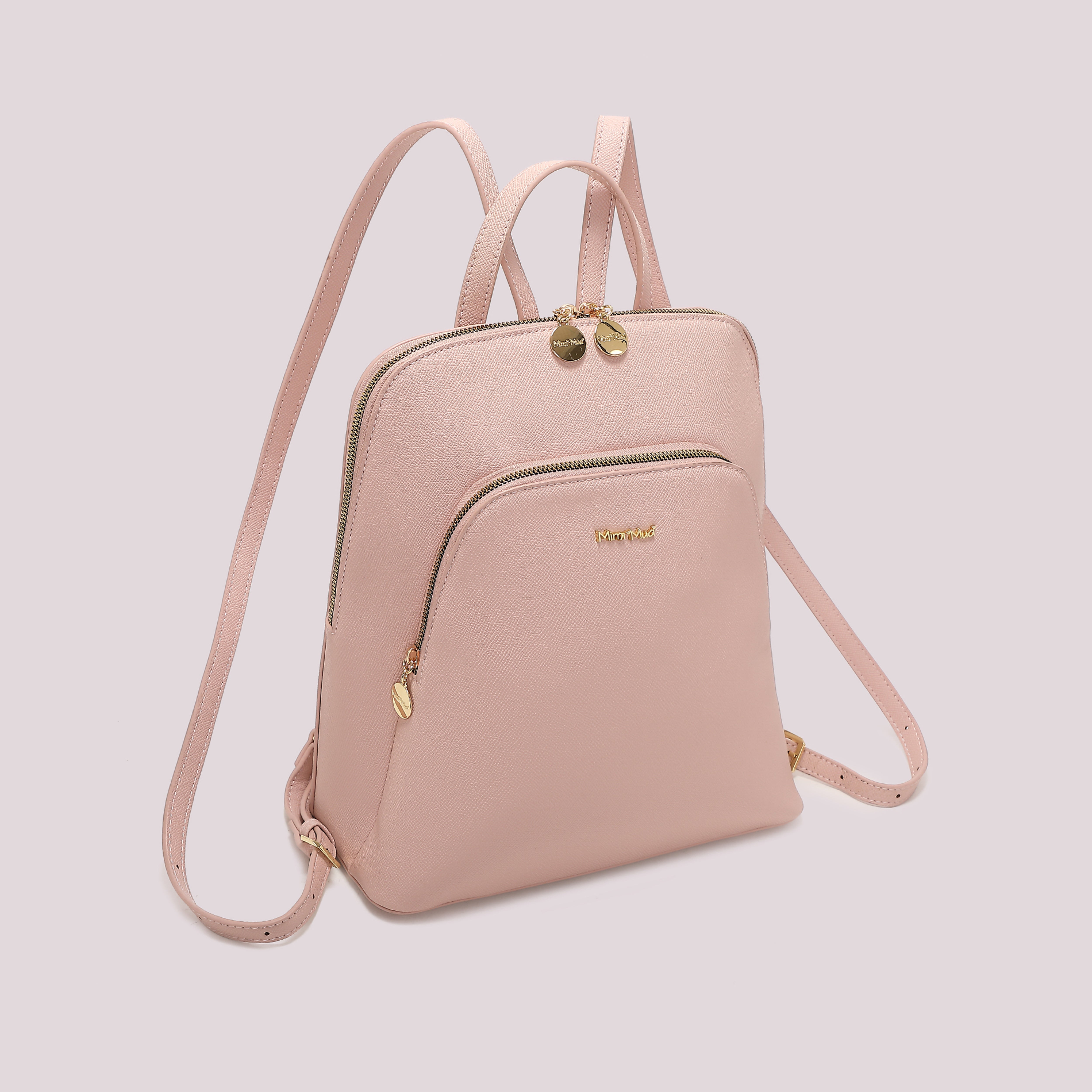 Mimi Mua zaino rigido doppia zip zaino bianco 29 cm