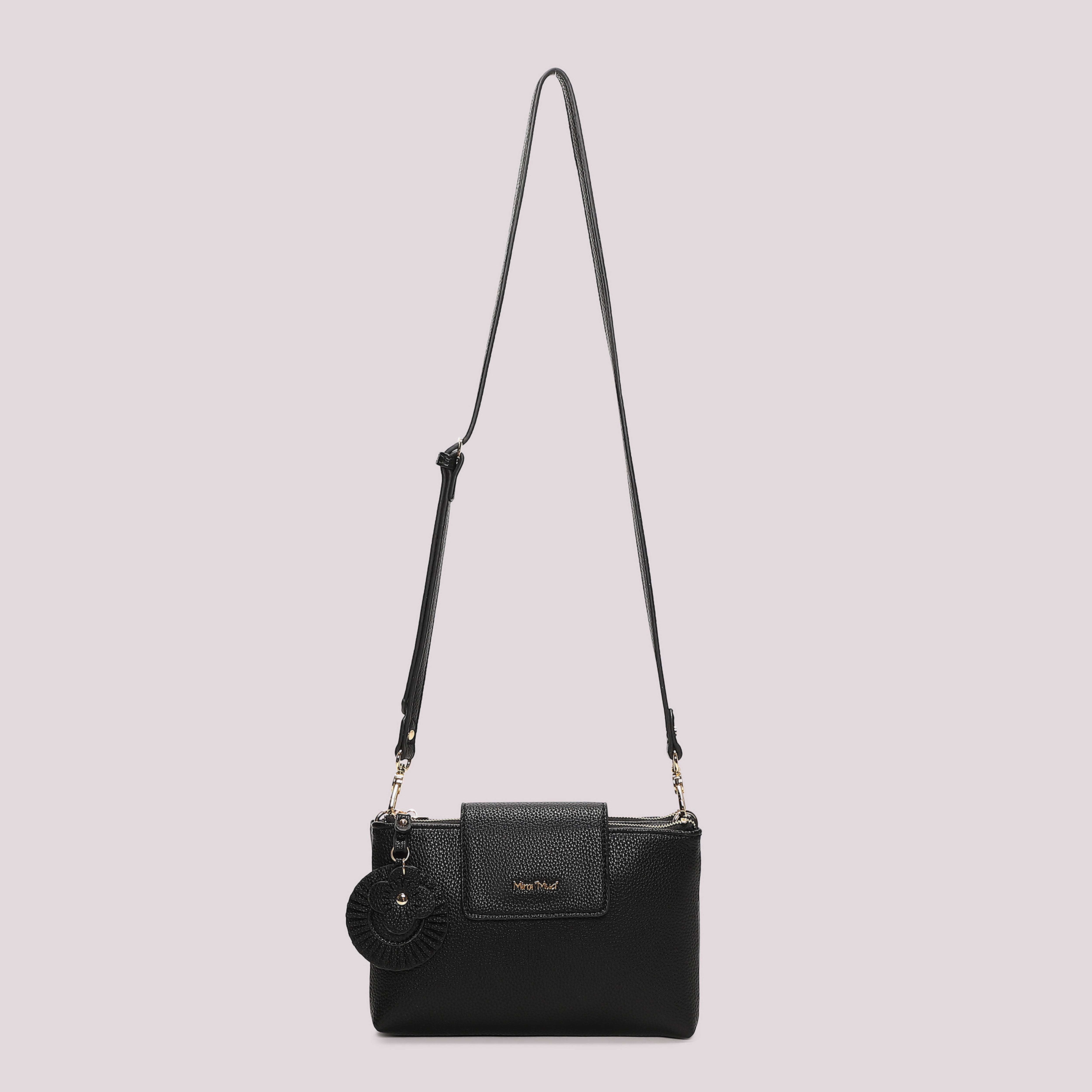 Mimi Mua Borsa Tracolla Charm Fiore Bianco 24 cm