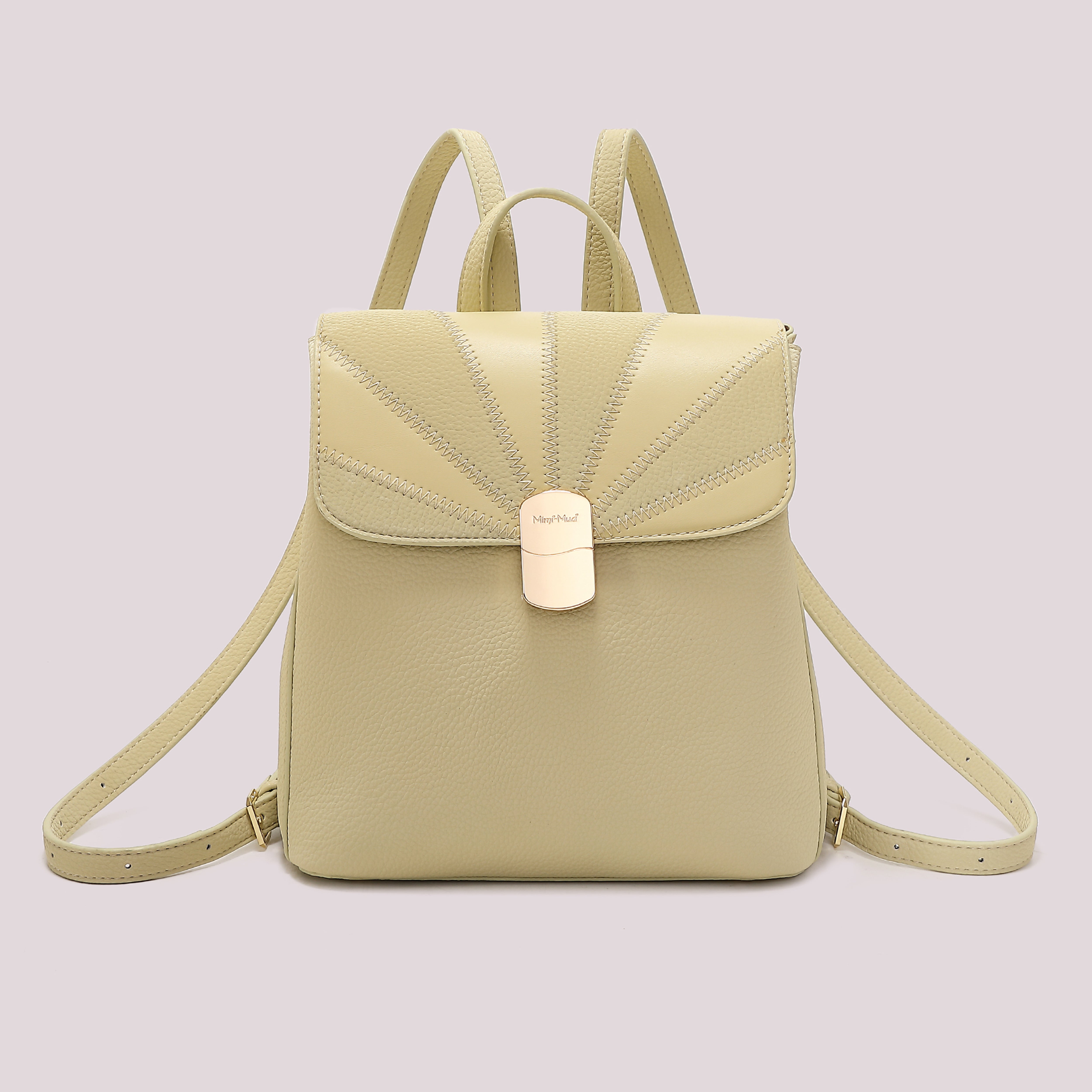 Mimi Mua Patta Patchwork zaino bianco ecopelle