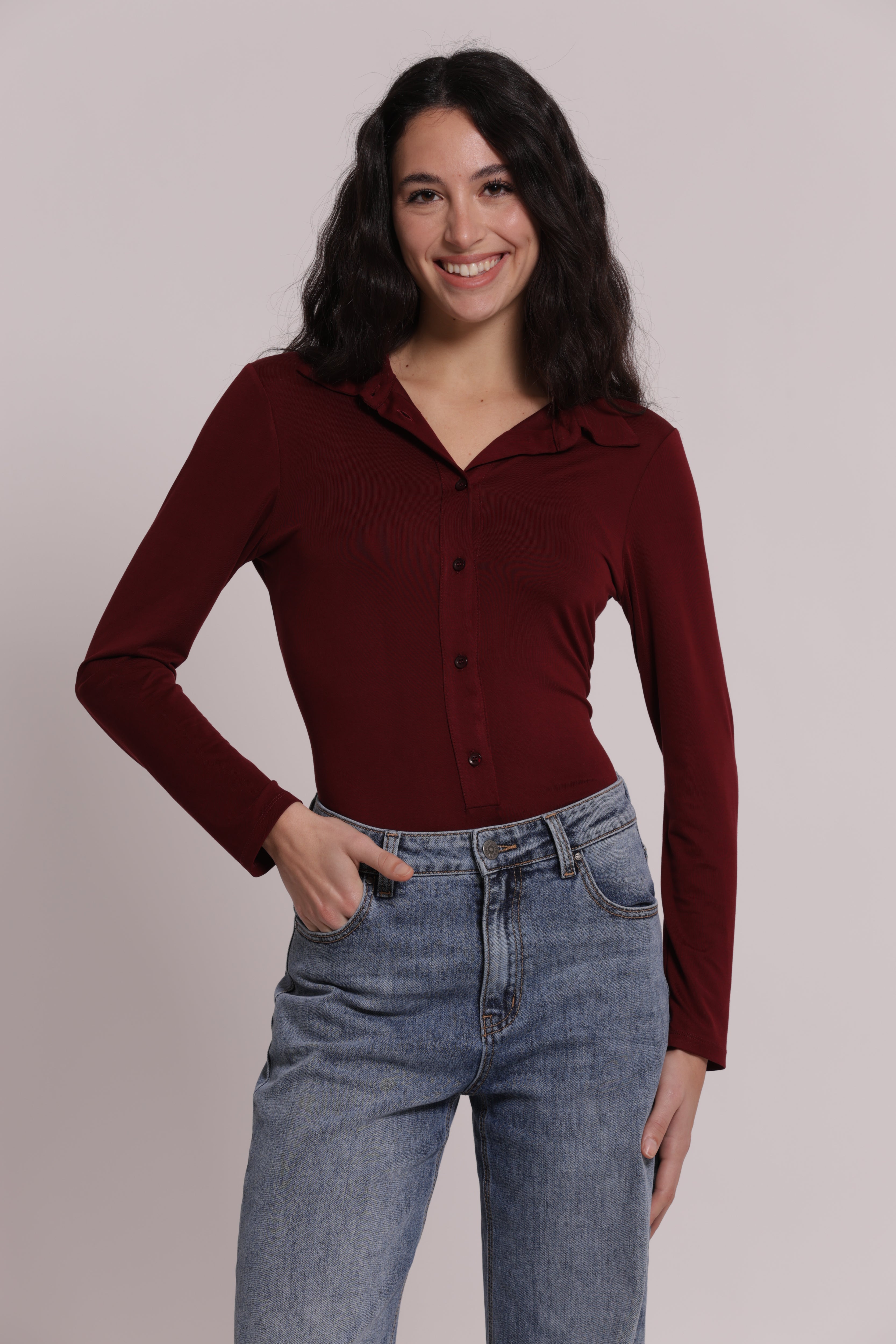 Mimi Mua Body Camicia Viscosa Nero S camicia elasticizzata