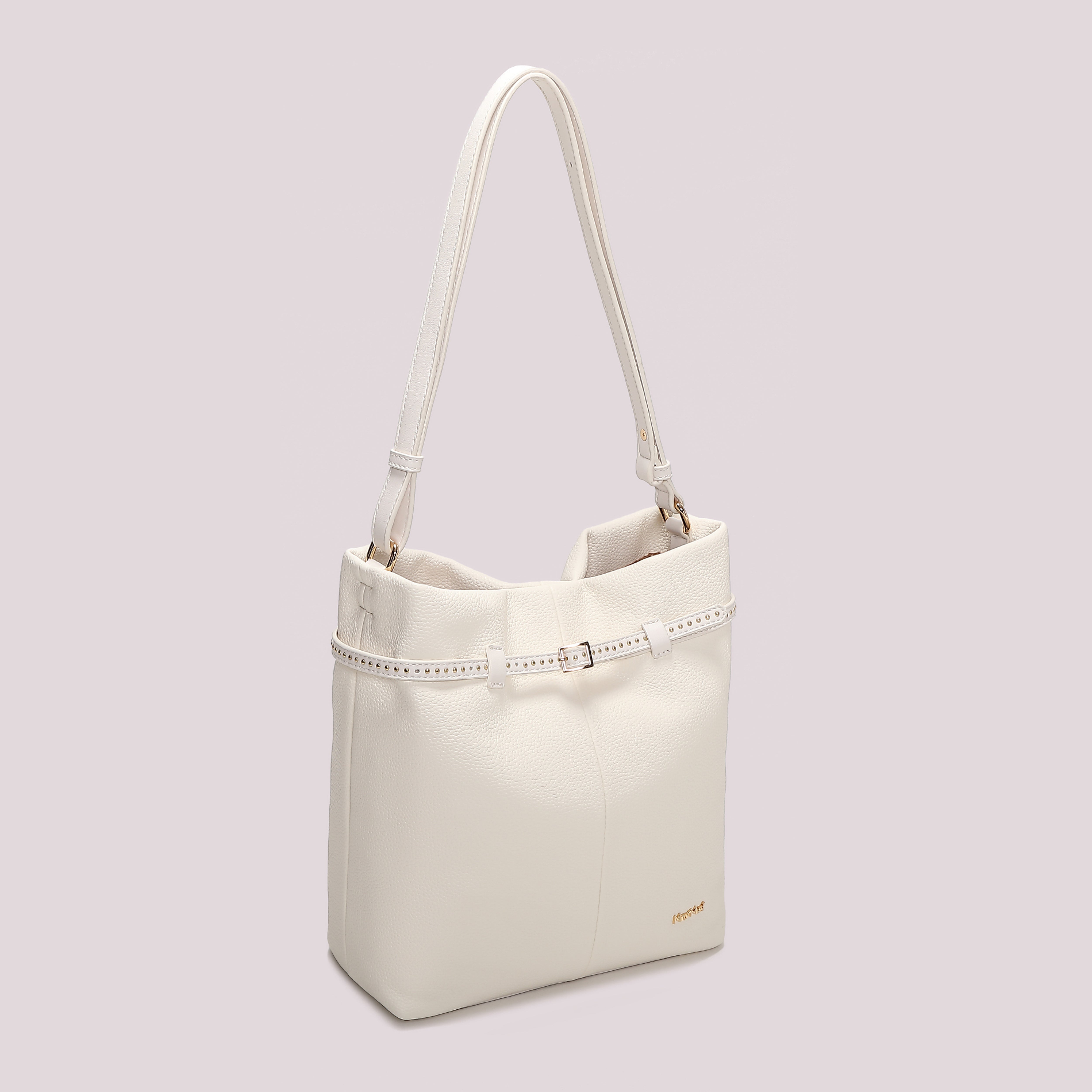 Mimi Mua Borsa a Spalla con Cinturino Bianca