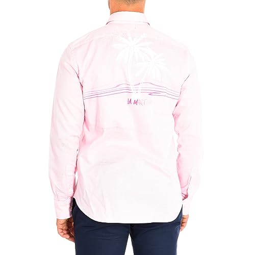 La Martina TMC602-OX083 camicia uomo L maniche lunghe elegante
