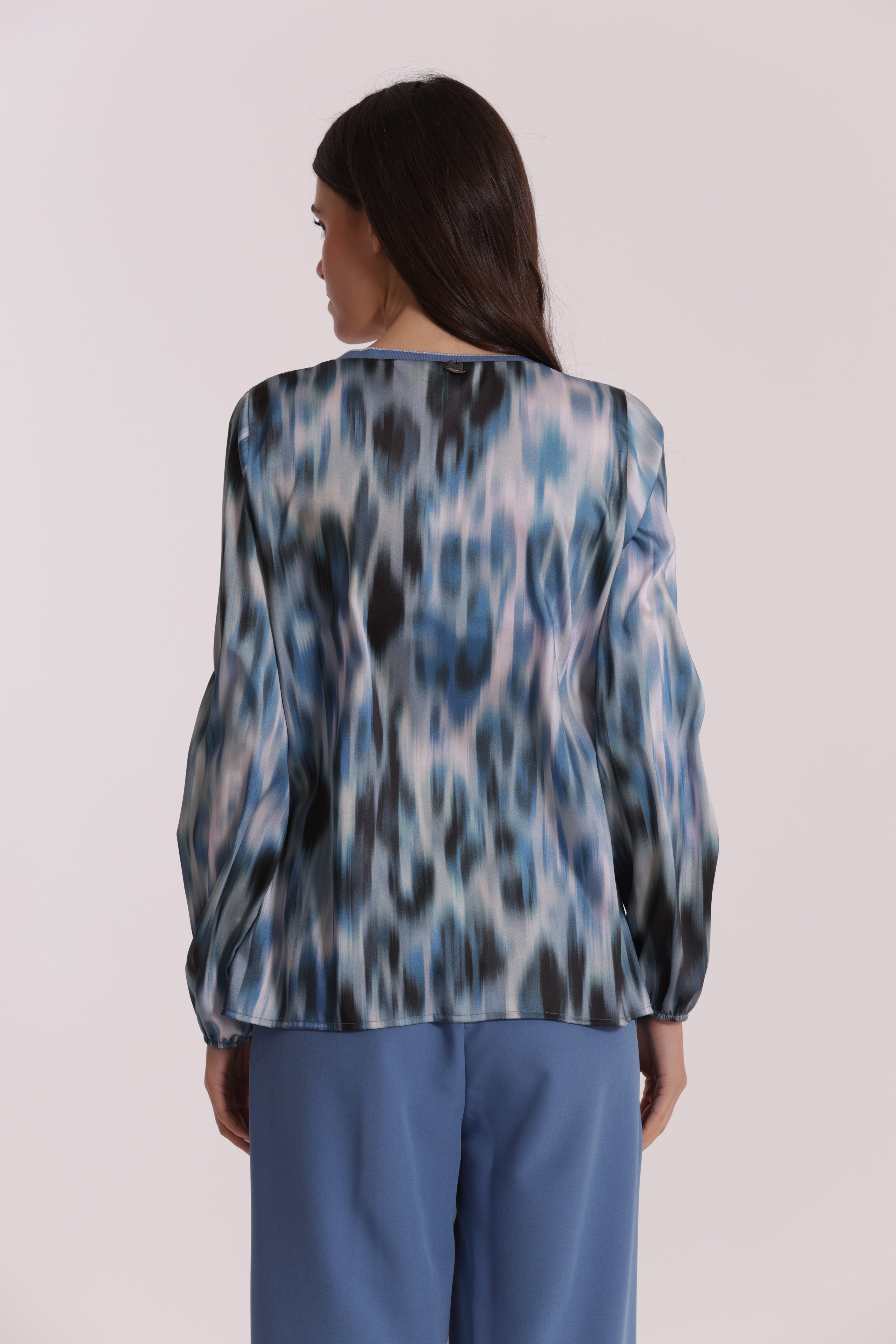 Mimi Mua Blusa Scollo V Lurex Fusion Mosto