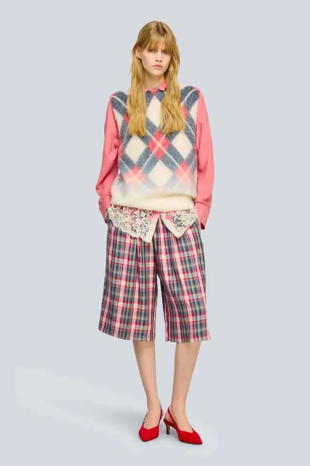 Semicouture Hailey gilet rombi avio alpaca