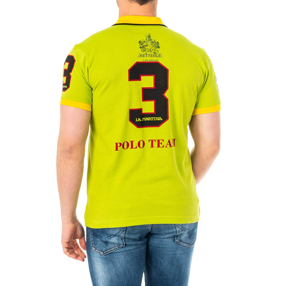 La Martina 2MPS55 Polo Uomo Manica Corta Verde