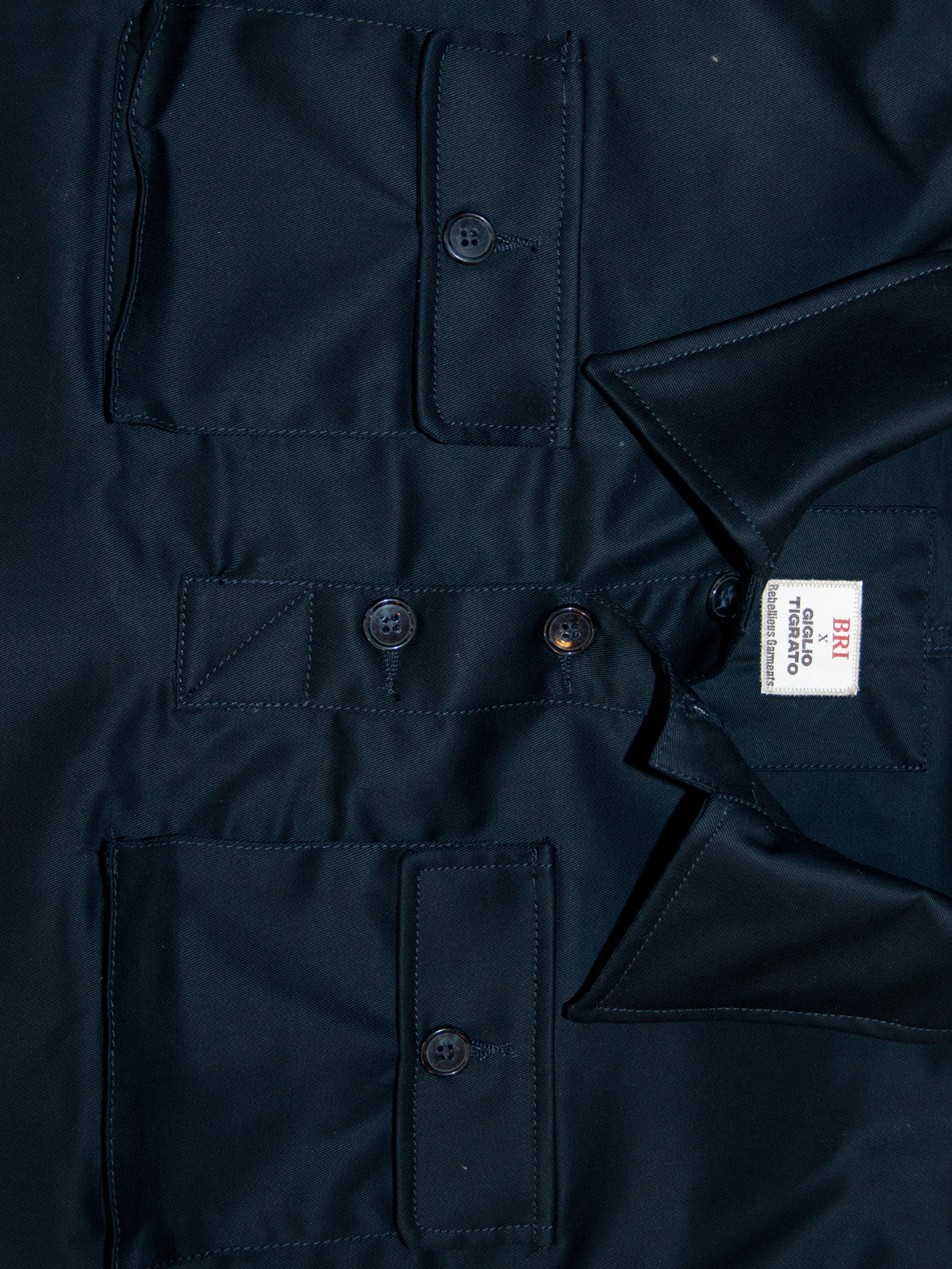 GiglioTigrato Abisso polo cotone blu navy manica lunga