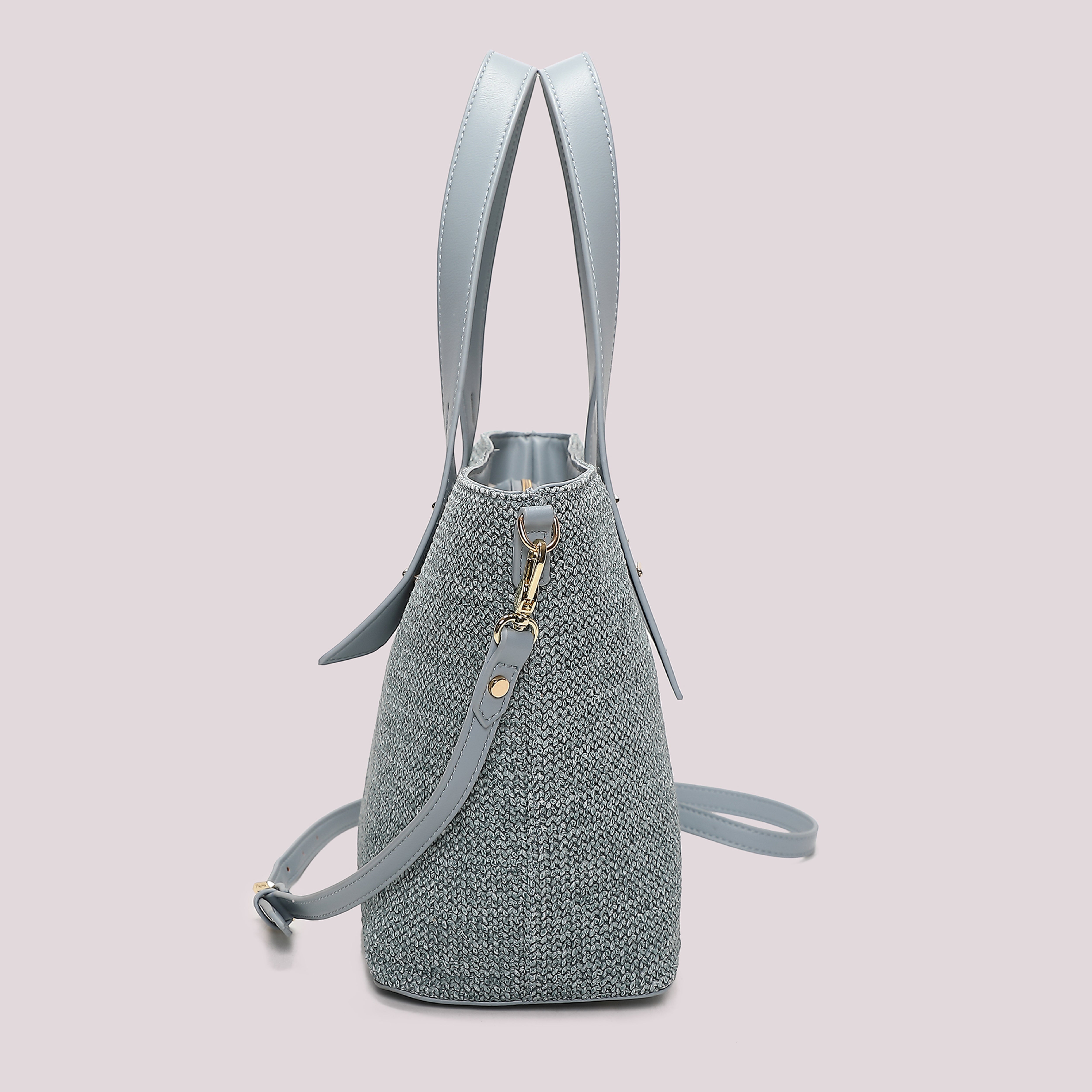 Mimi Mua Shopper in Paglia Borsa Beige Intrecciata