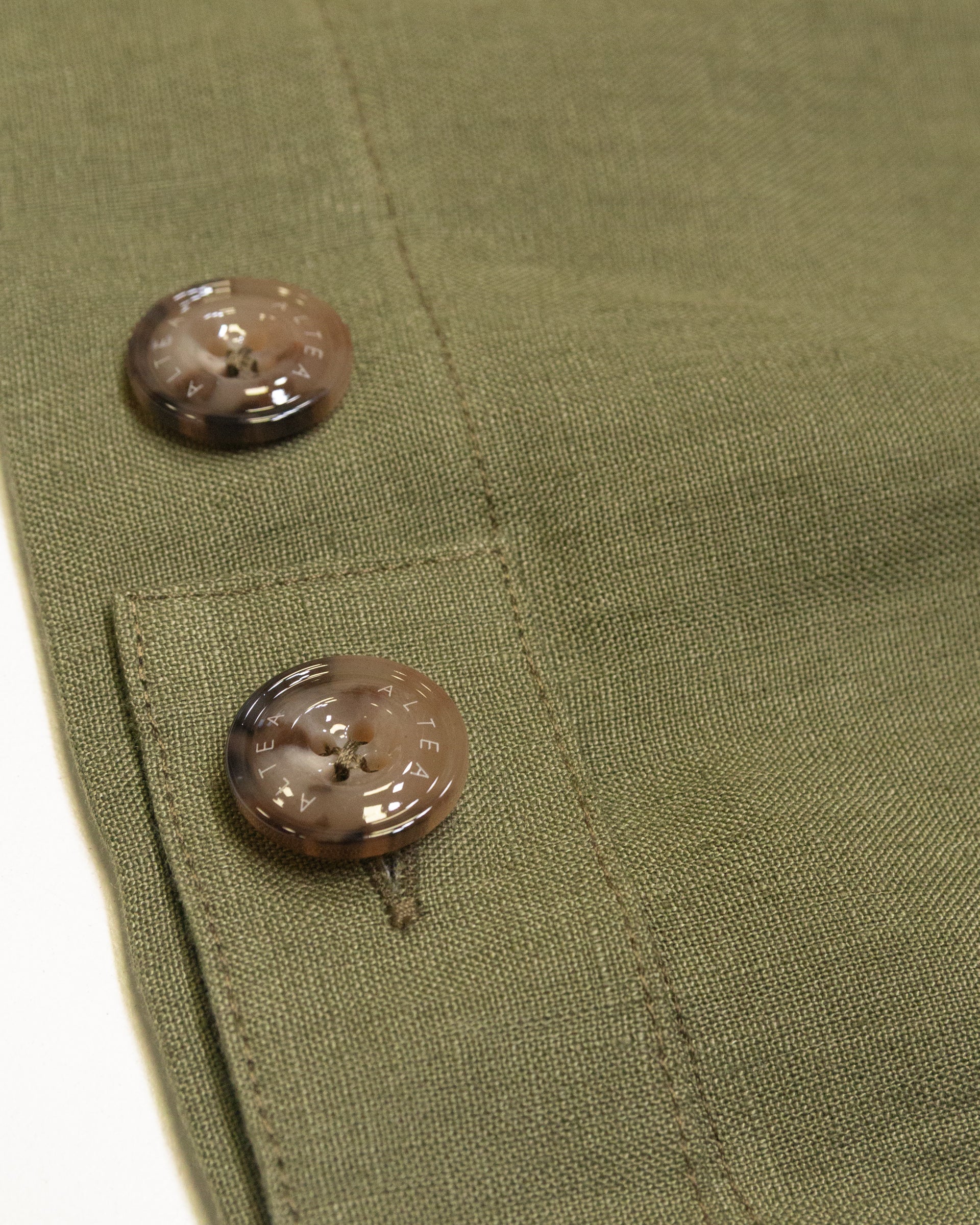 Altea Mitchell overshirt lino verde salvia sfoderata