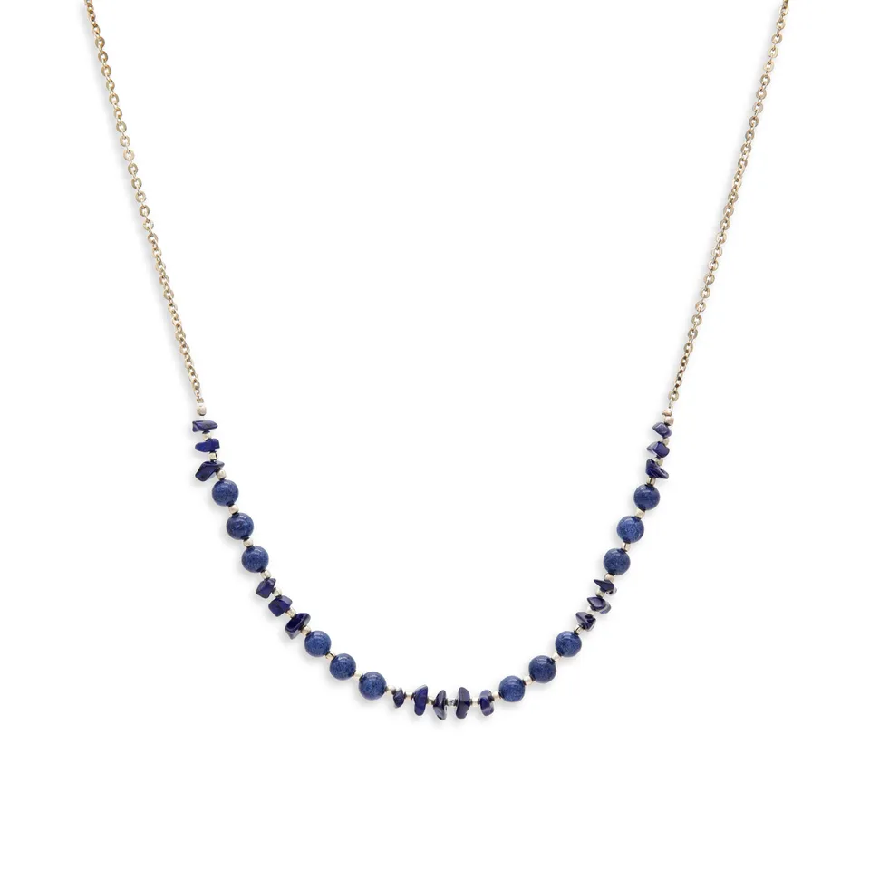 On Earth Cooperative Collection Summer collana quarzo blu 50+5 cm