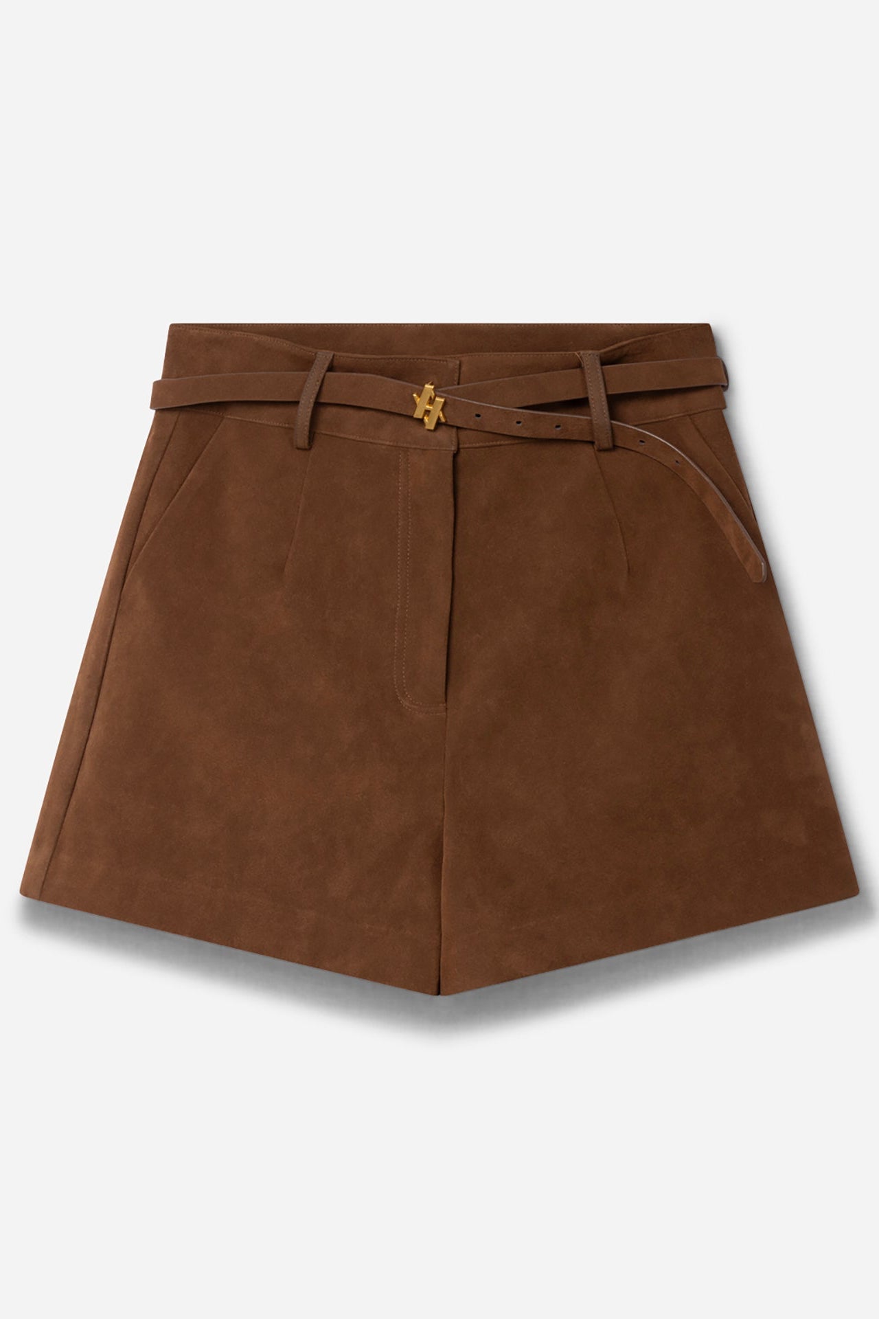 Aaiko Lisa shorts marrone Brown Sugar scamosciati
