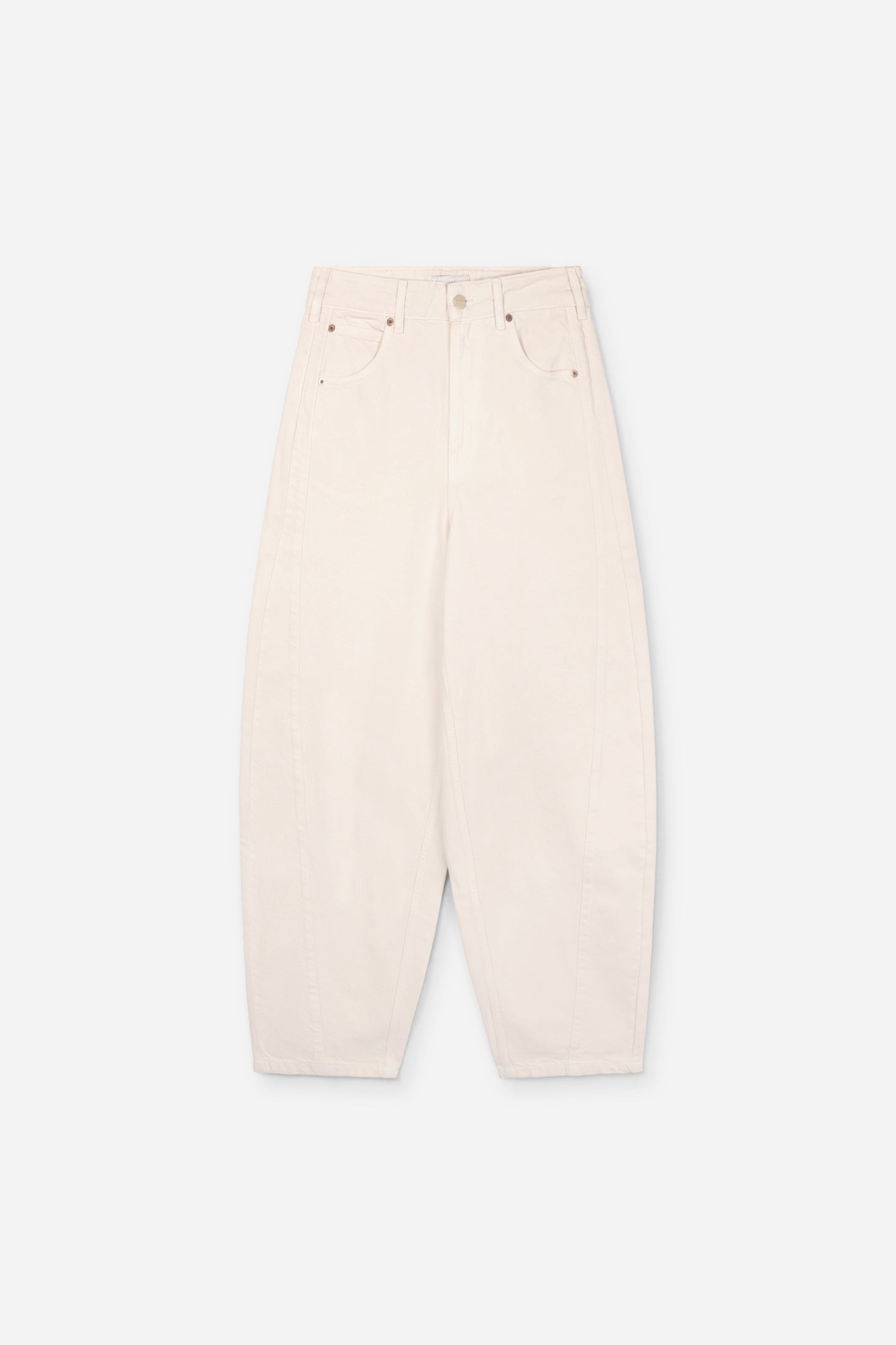 Aaiko Daley jeans cream barrel vita alta