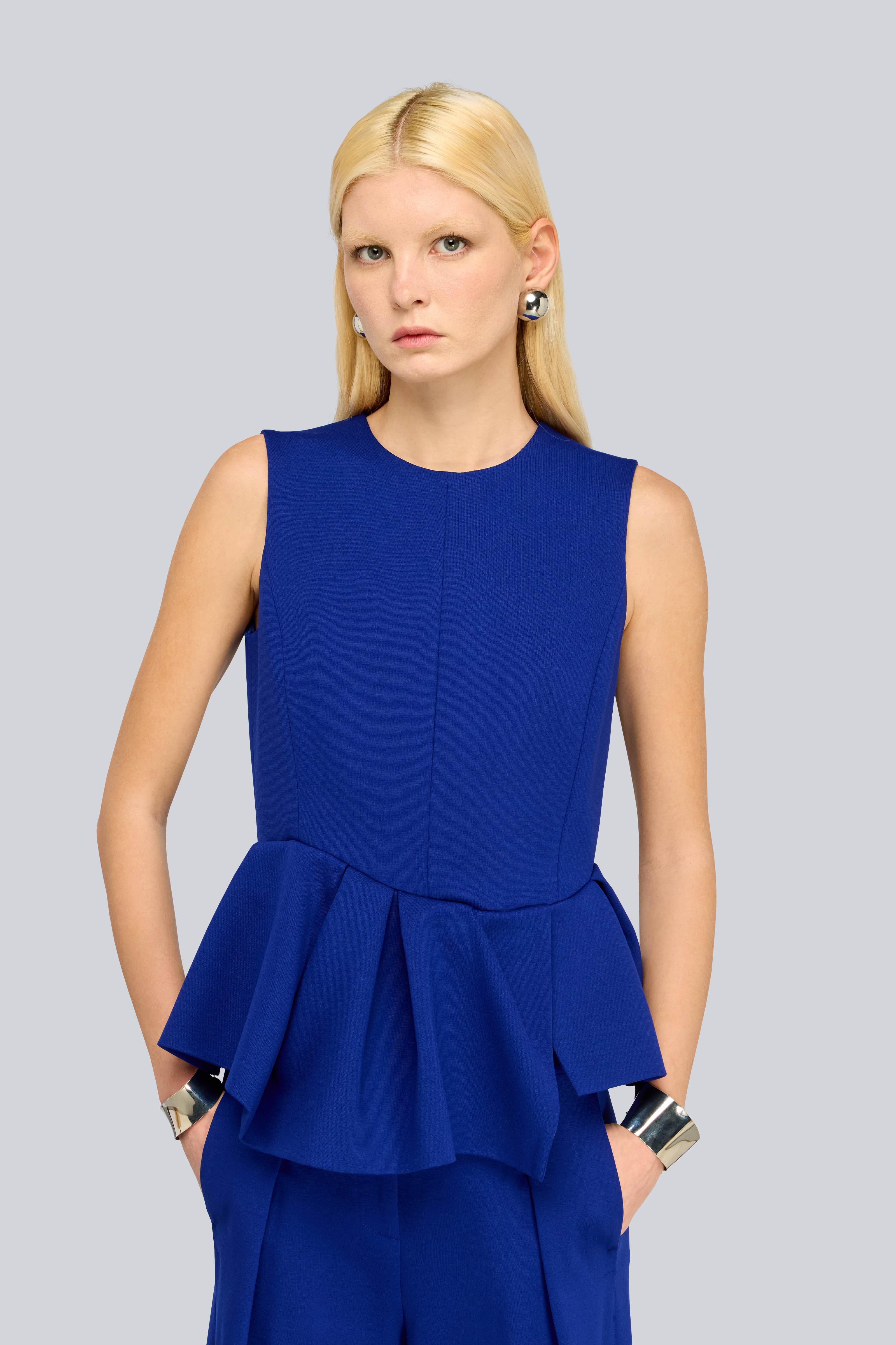 Semicouture Tacey Top Punto Milano con Balza