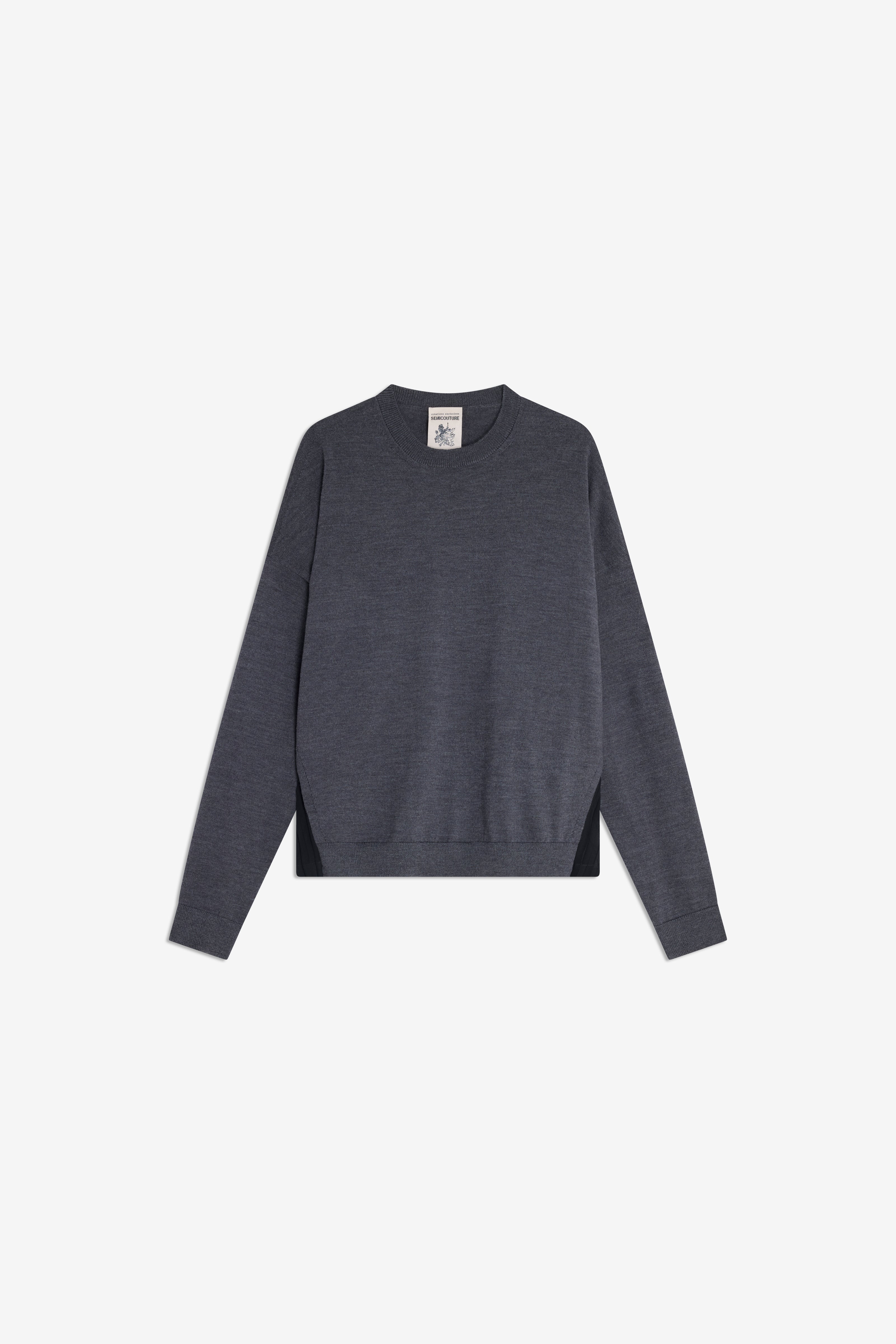 Semicouture Glory maglia lana antracite georgette