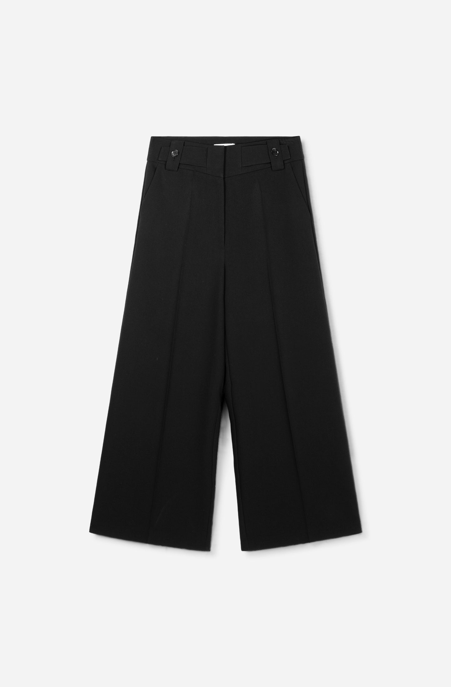 Aaiko Nore pantaloni neri palazzo pieghe