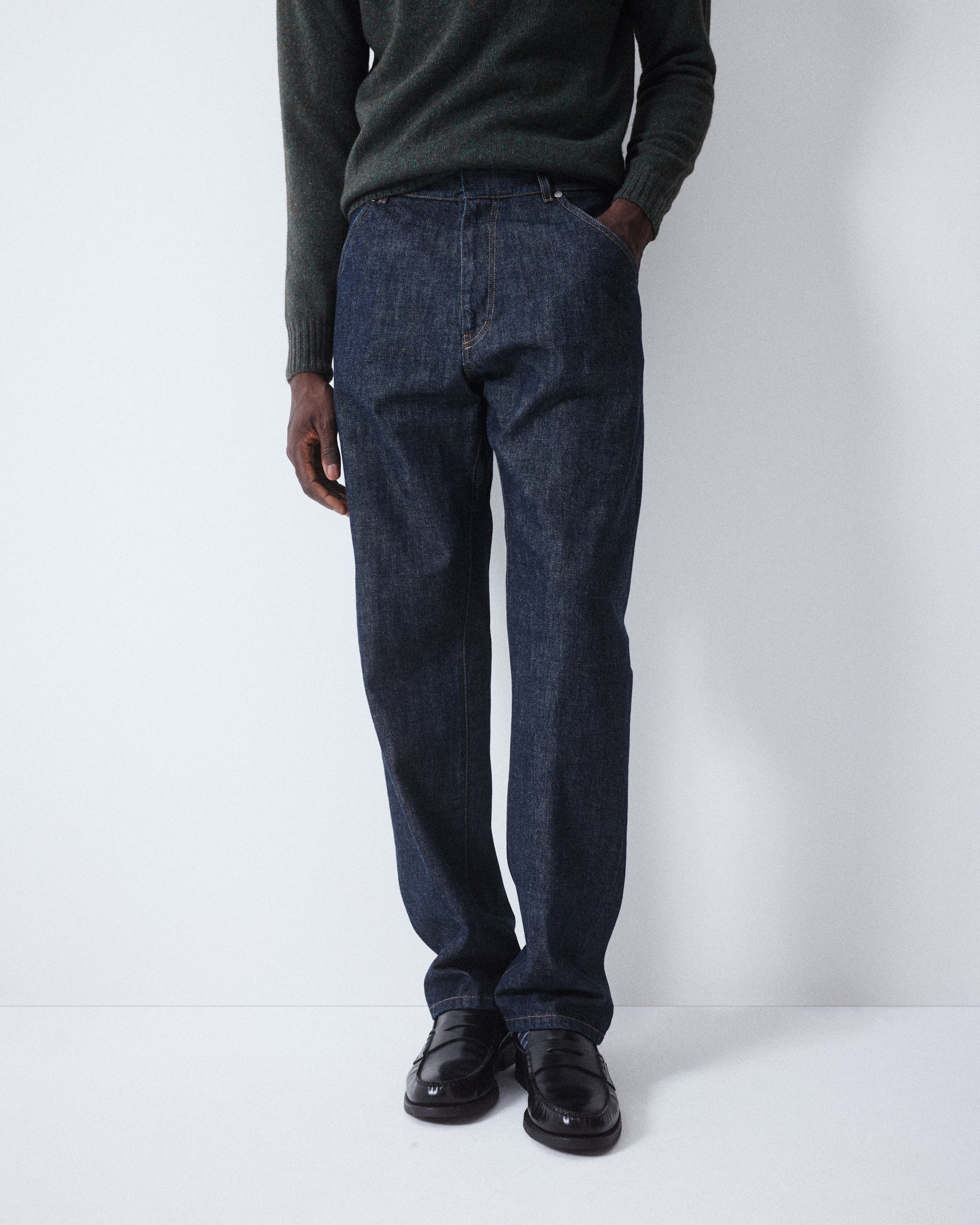 Altea Reed pantalone 5 tasche denim cotone blu