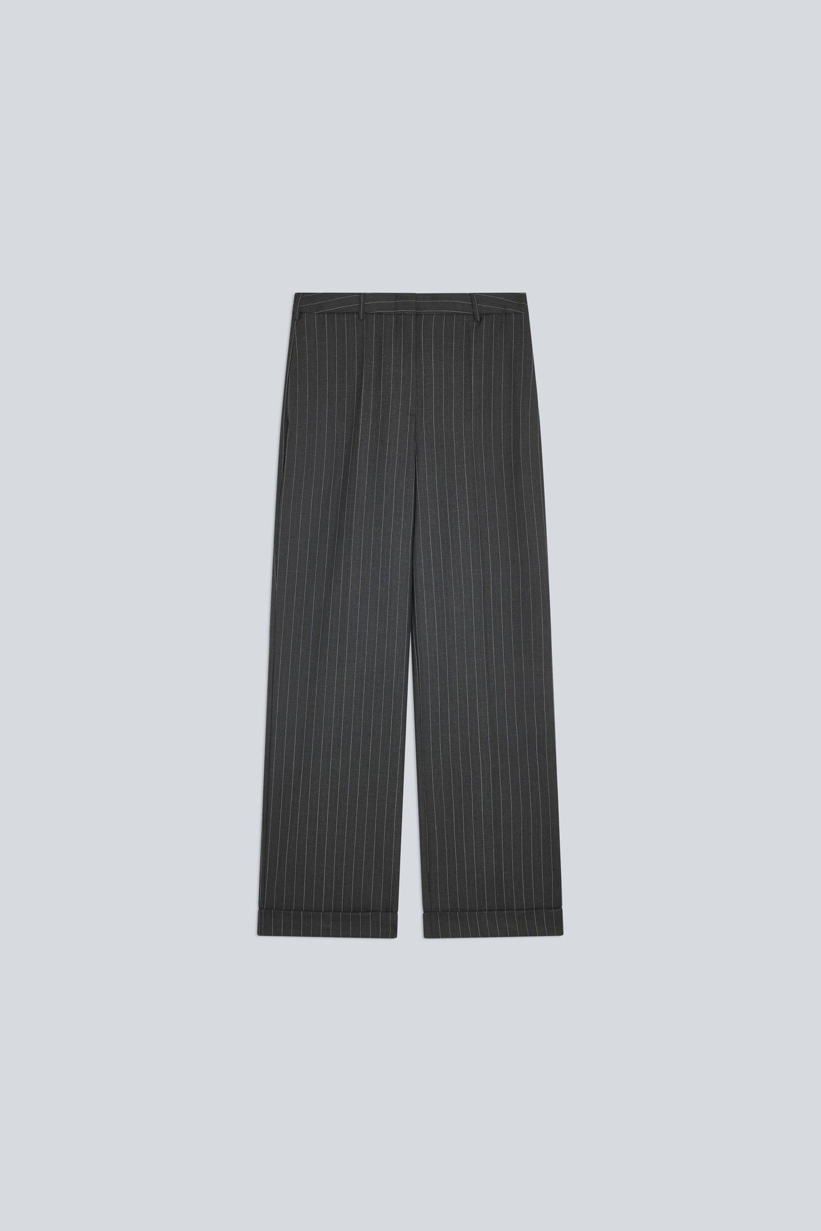 Semicouture Lola pantalone lana gessato grigio