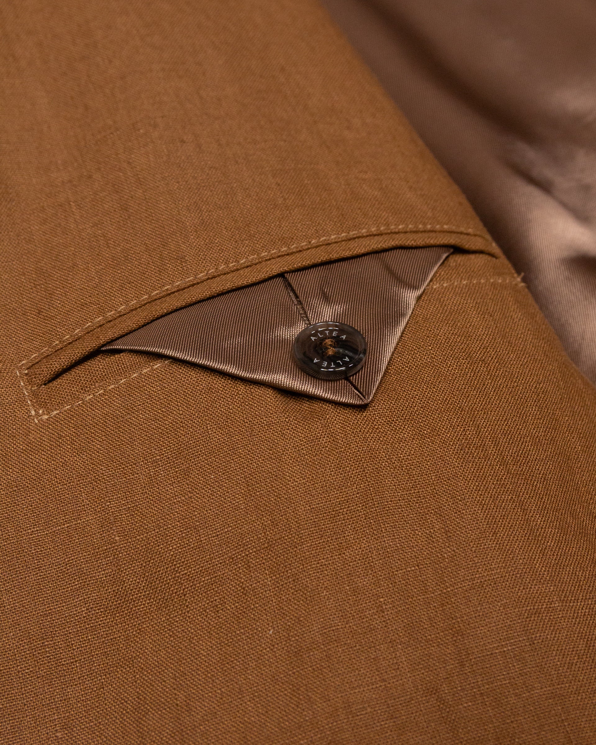 Altea Aston blazer in lino cuoio con fodera
