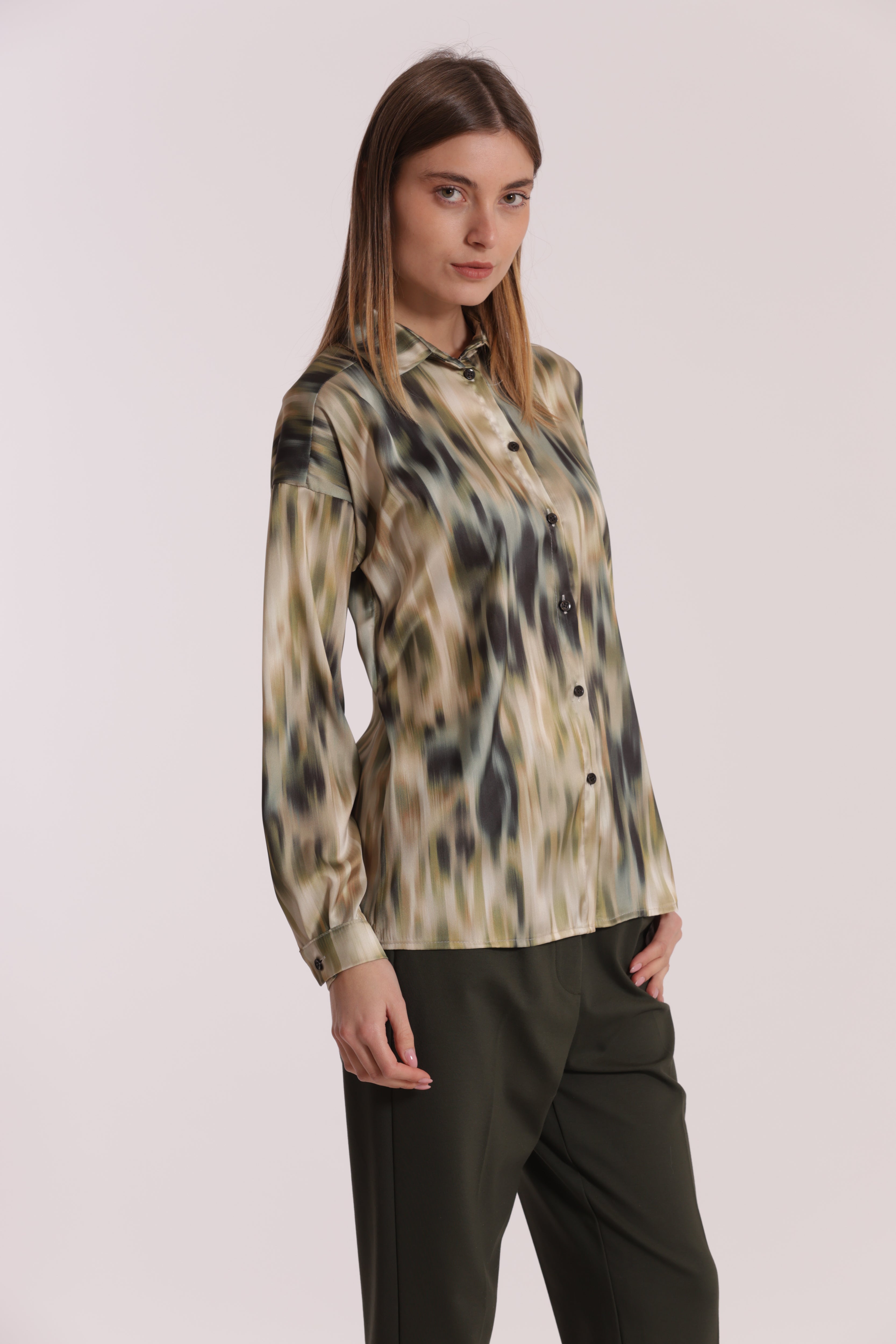 Mimi Mua Fantasia Fusion camicia uomo fantasia poliestere