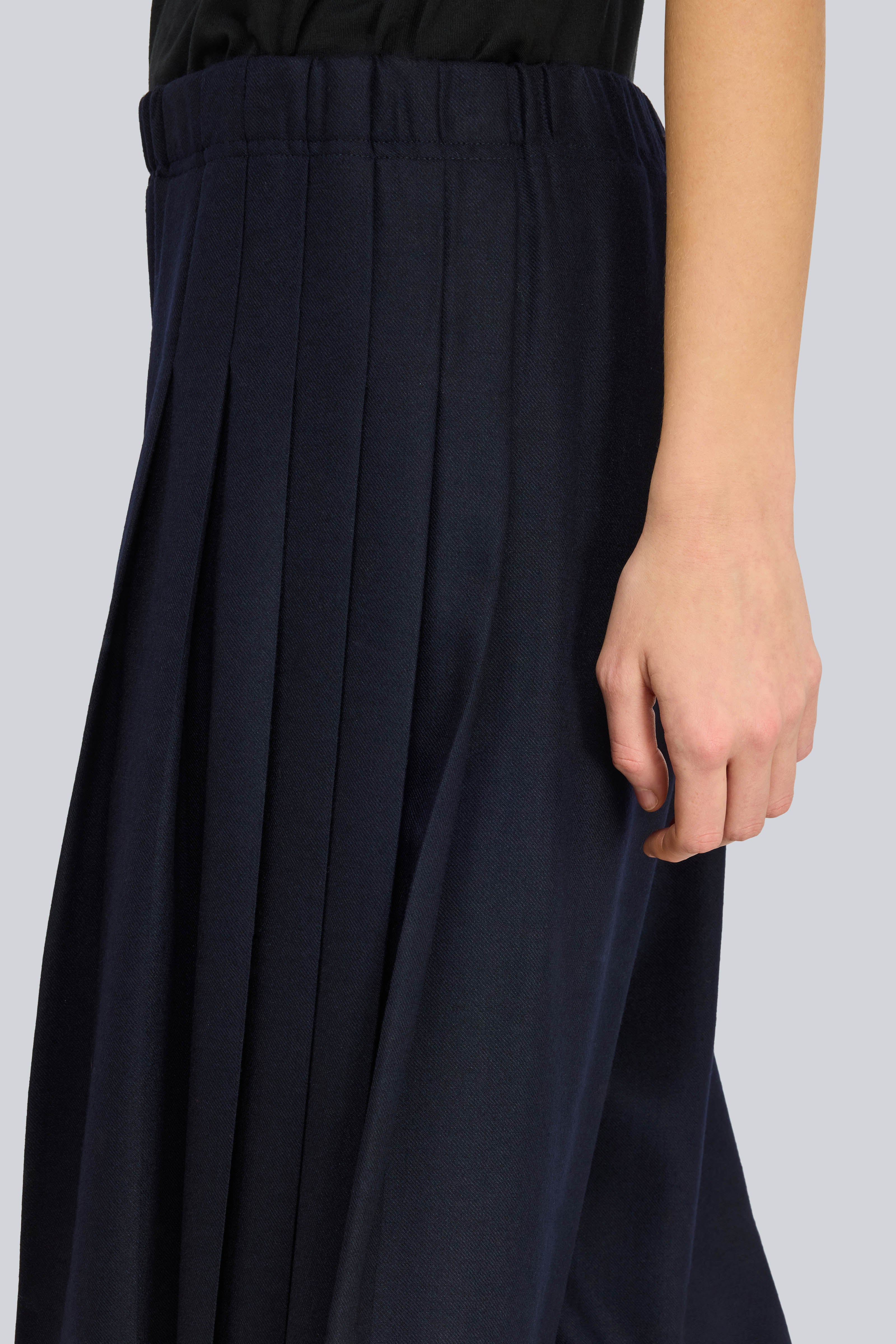 Semicouture Ceara S6WI29 pantalone blu notte flanella gamba ampia