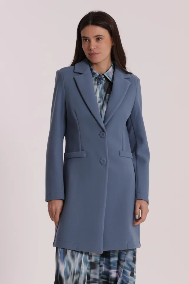 Mimi Mua Cappotto Baronetto Sfoderato Nero Monopetto