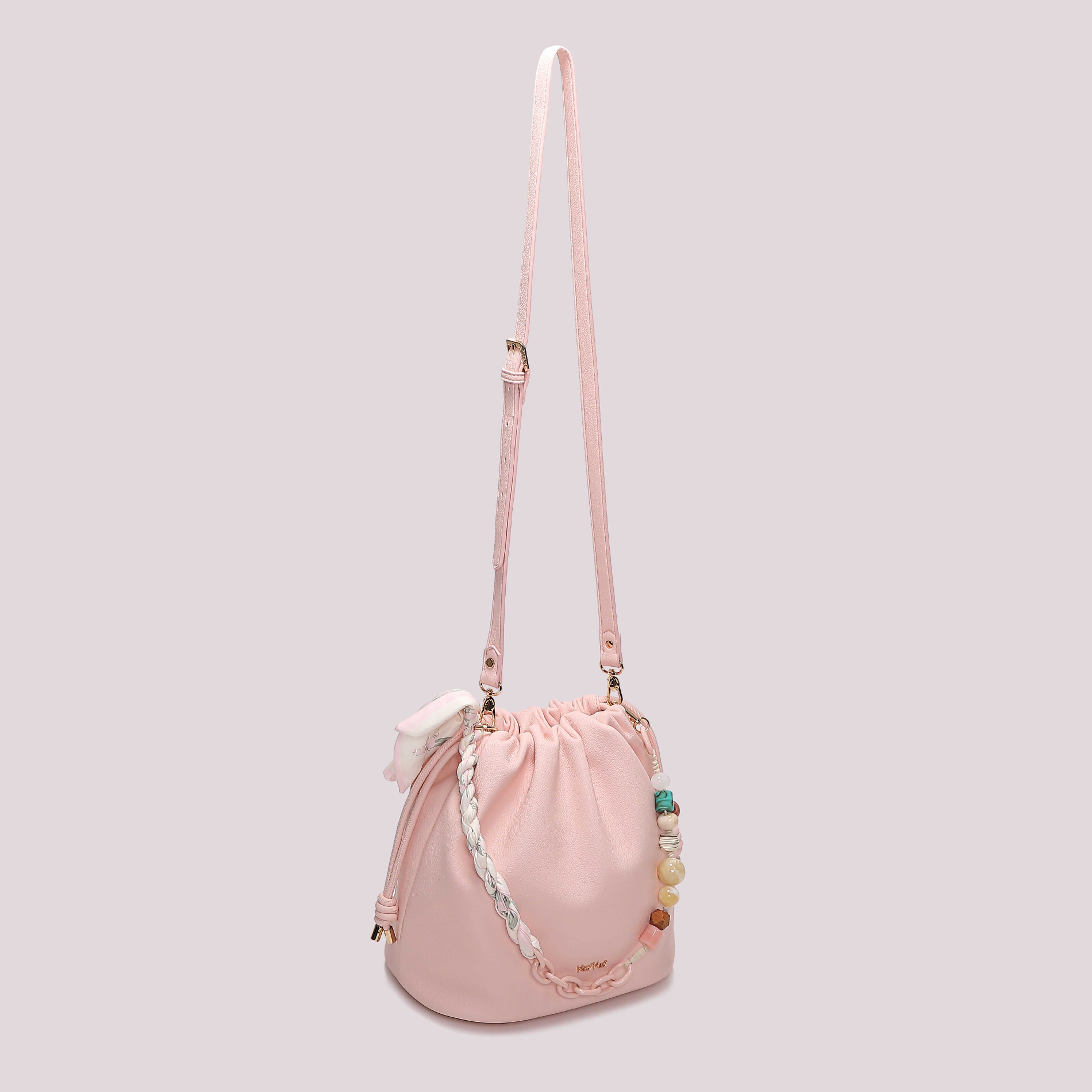 Mimi Mua Borsa a Spalla con Foulard Panna