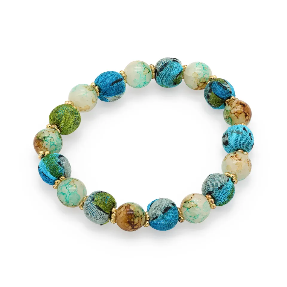 On Earth Cooperative Collection Blossom bracciale multicolore elasticizzato