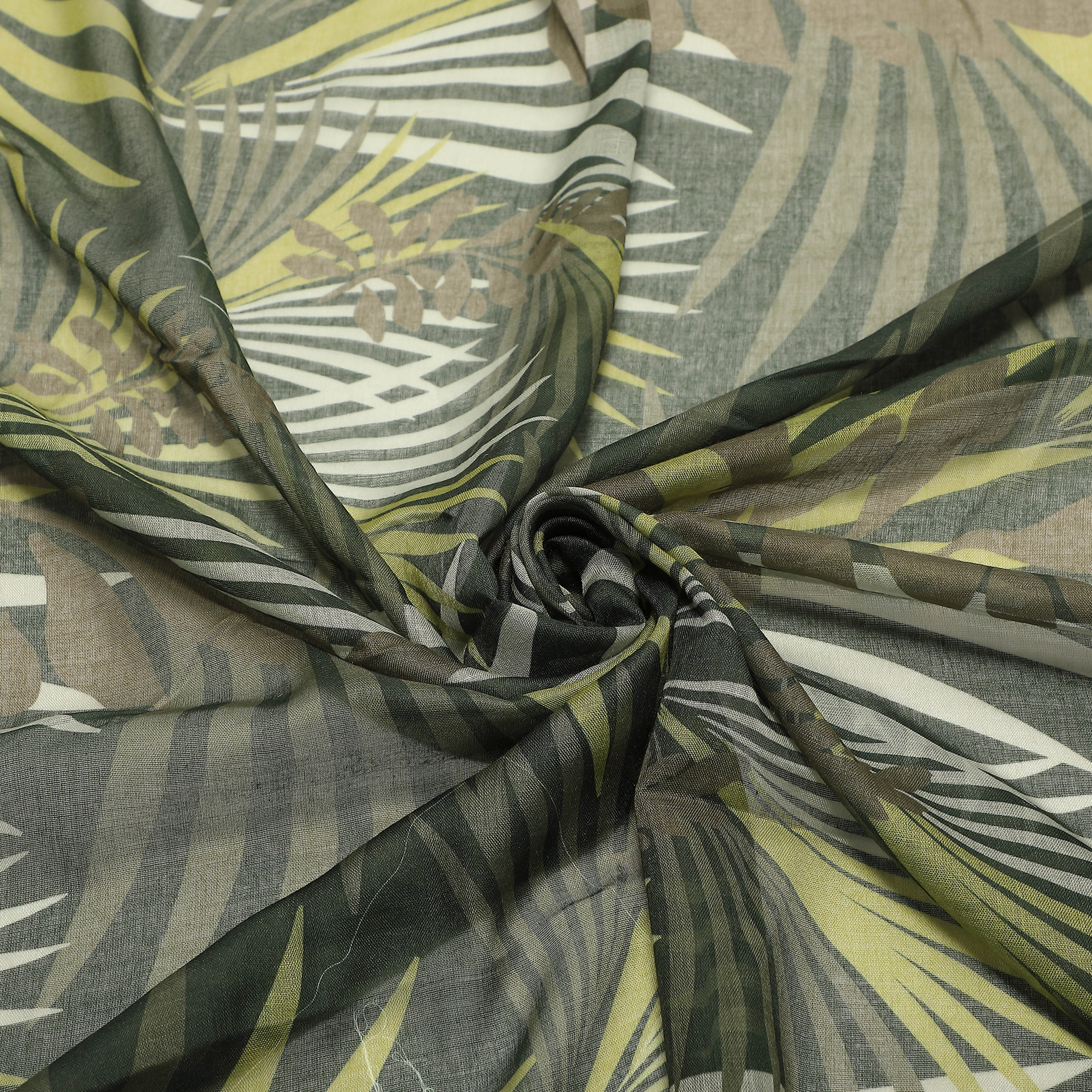 Mimi Mua Foulard Palme Foglia 180x80 Verde