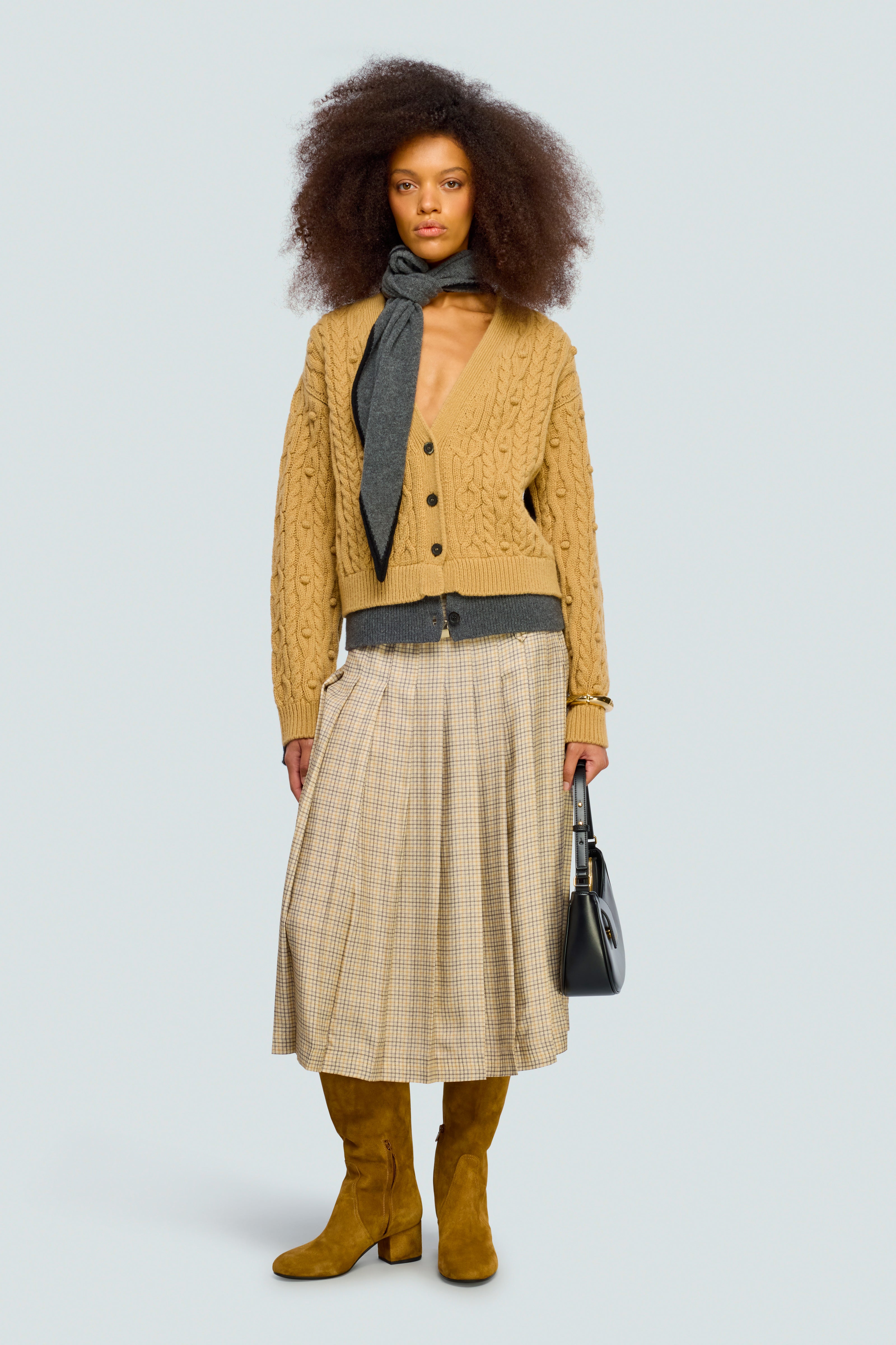 Semicouture Jillie Y6WS25 gonna check crusca pieghe