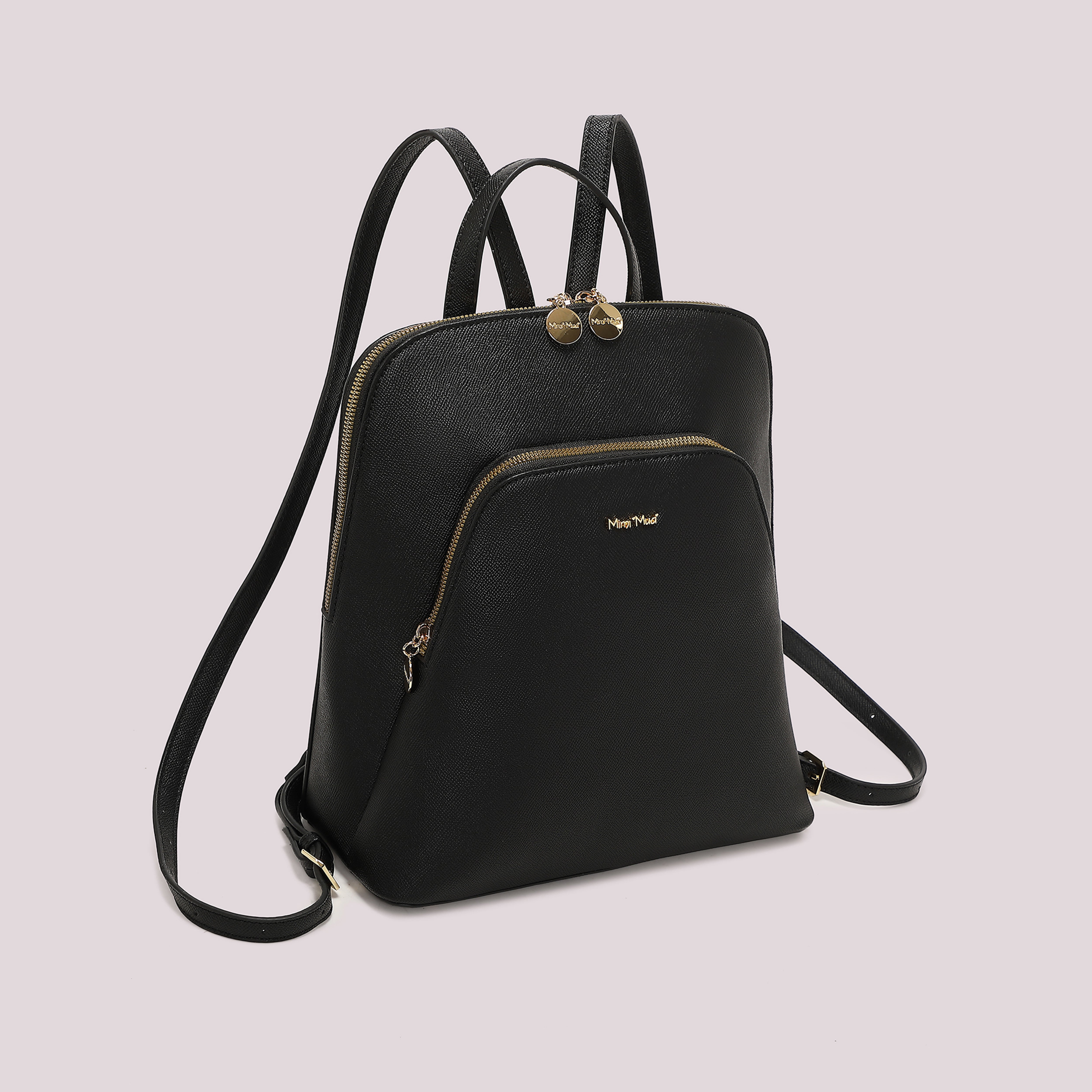 Mimi Mua zaino rigido doppia zip zaino bianco 29 cm