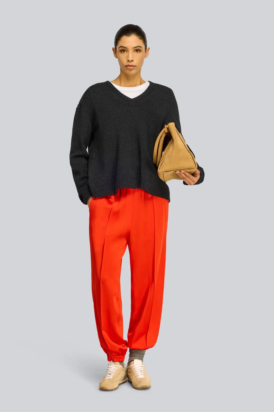 Semicouture Chris pantalone envers satin coulisse