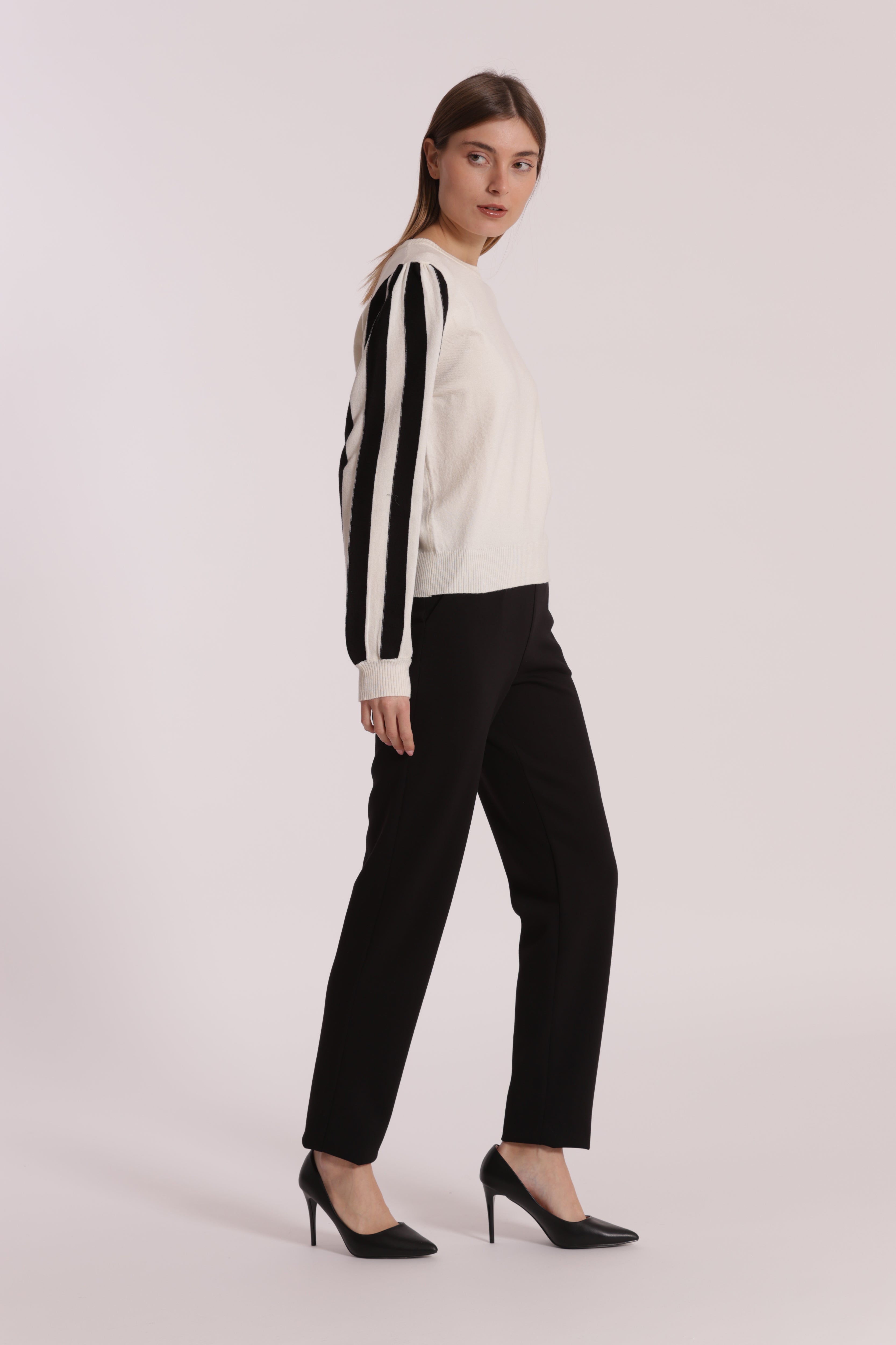 Mimi Mua Pantalone Jogger Neoprene pantalone nero