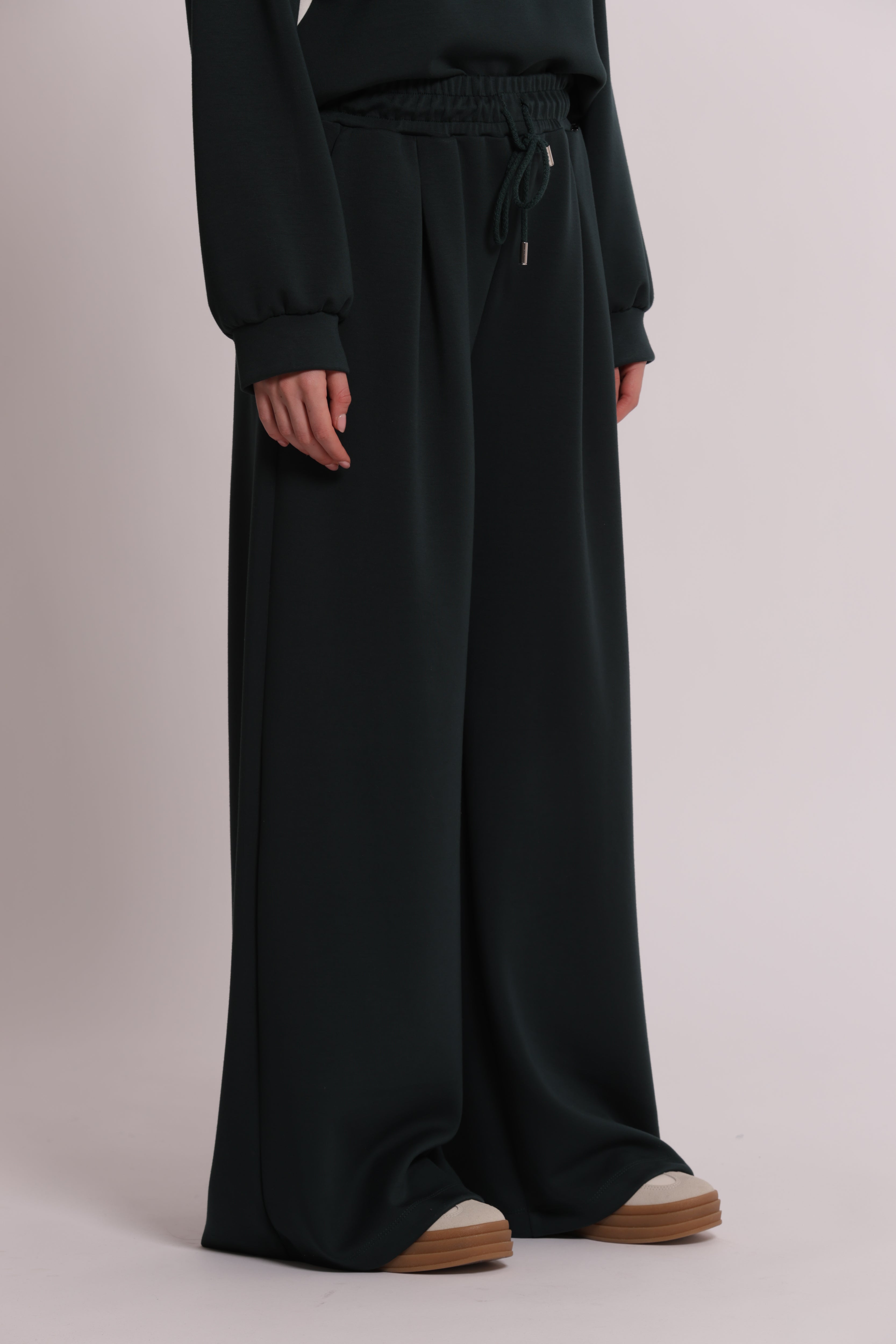 Mimi Mua Pantalone Felpa Palazzo pantaloni verde till