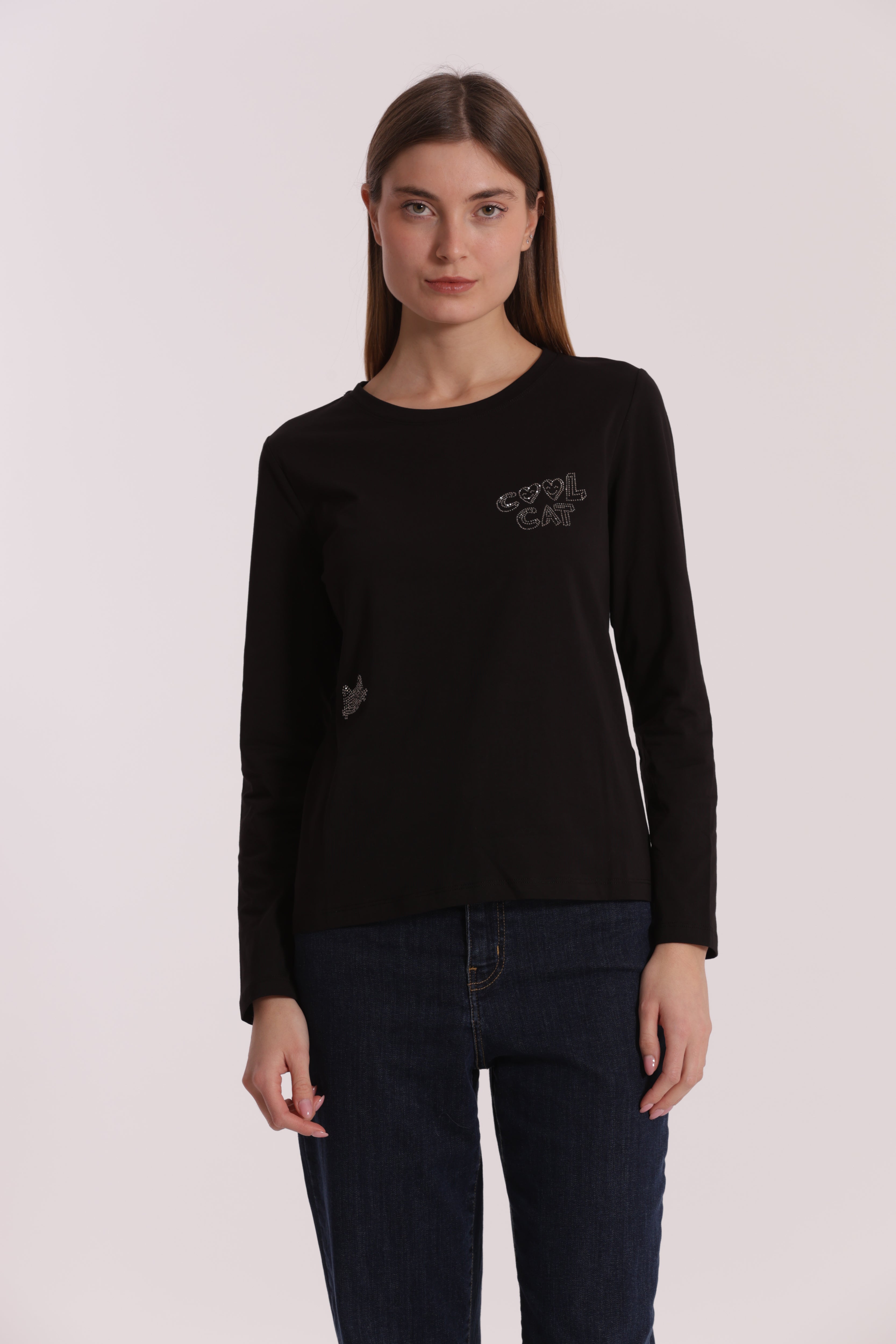 Mimi Mua T-Shirt Cool Cat Bianco