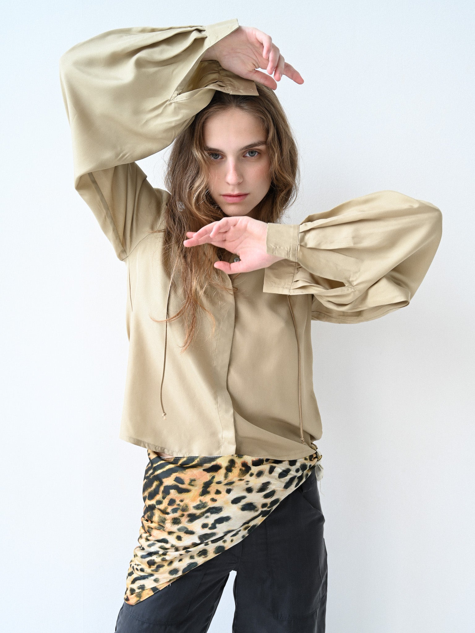 GiglioTigrato Yoko Shirt III camicia seta beige
