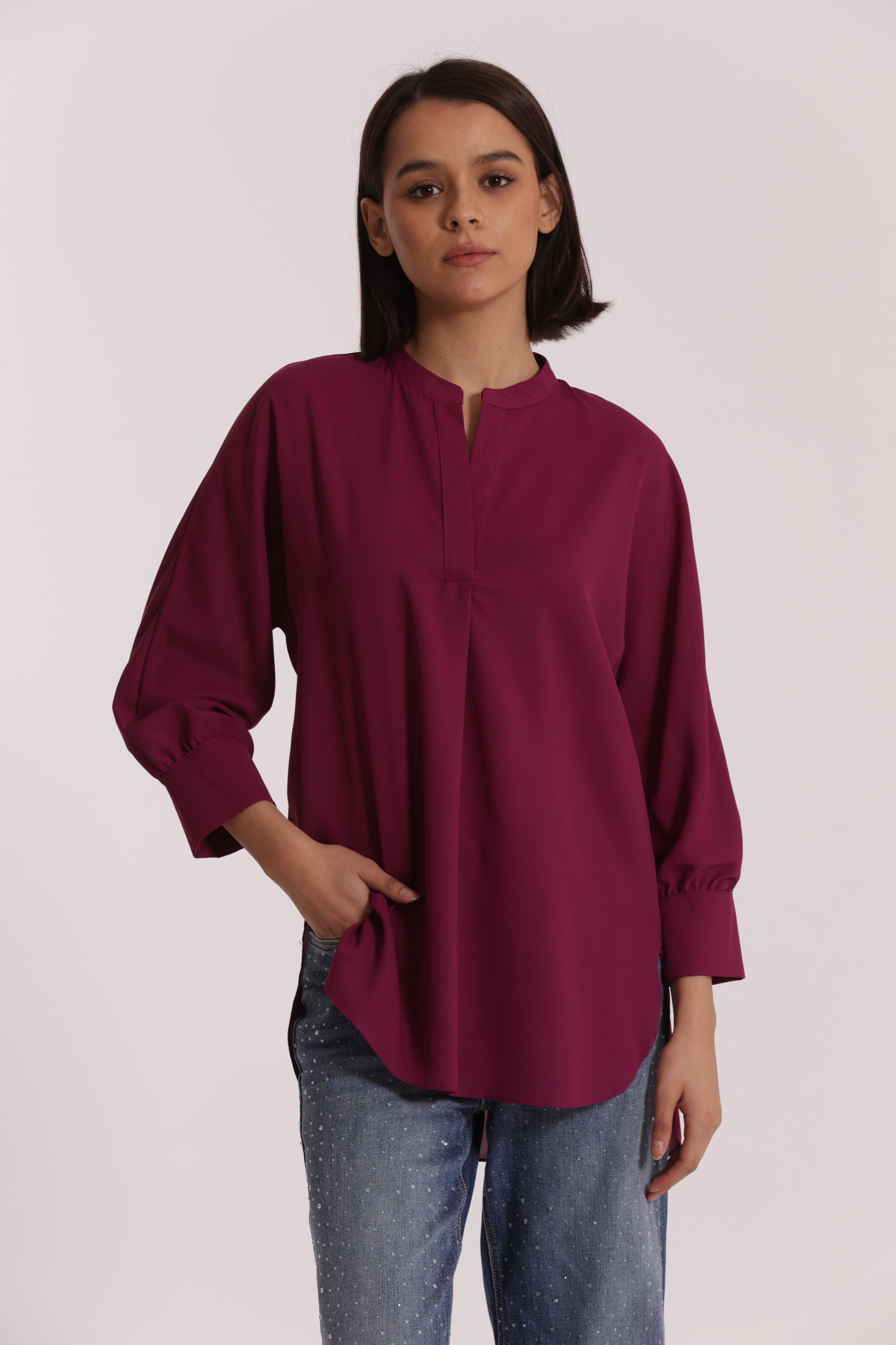 Mimi Mua Blusa Over Solton Nera Morbida