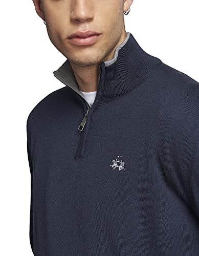 La Martina Emilio maglione uomo zip cotone misto lana