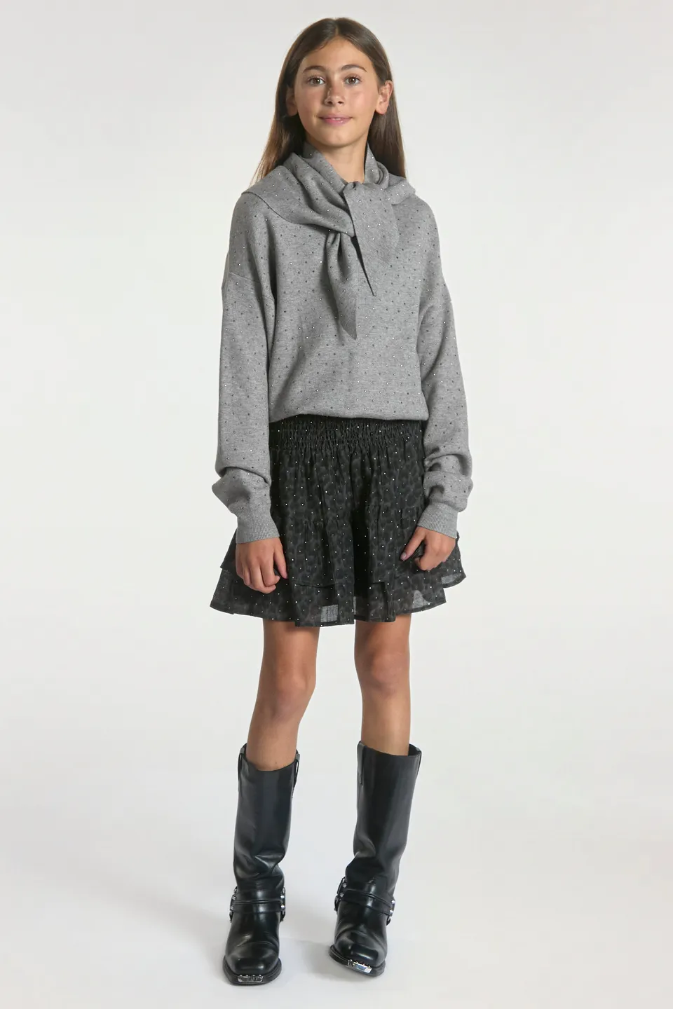 Aaiko Saren maglione grigio mélange bambina