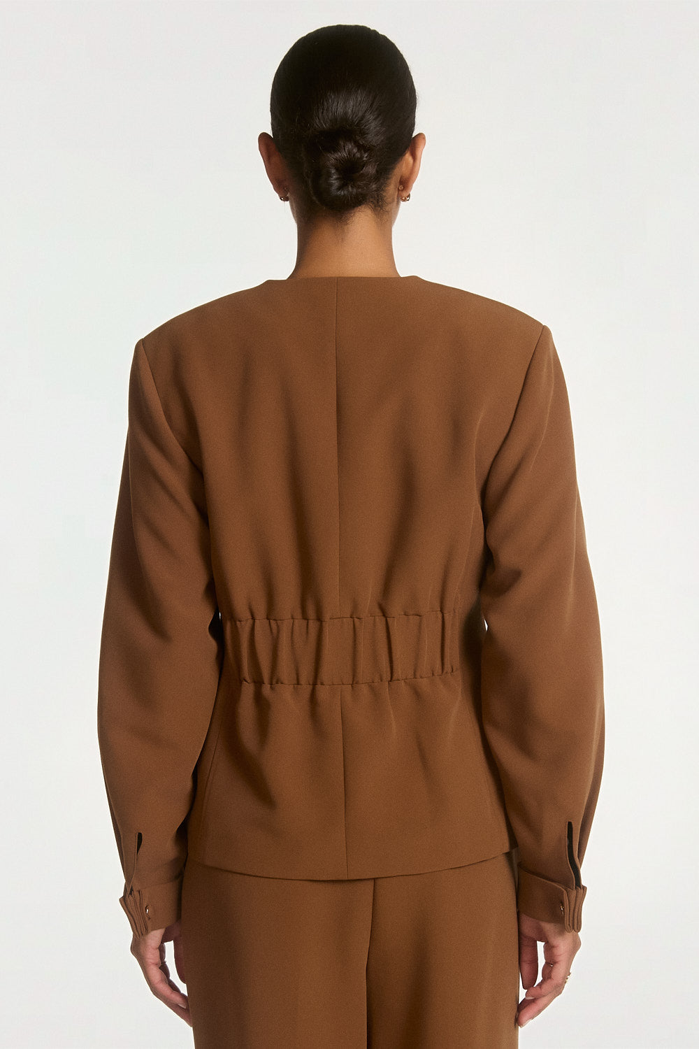 Aaiko Kayla blazer doppiopetto marrone scollo V