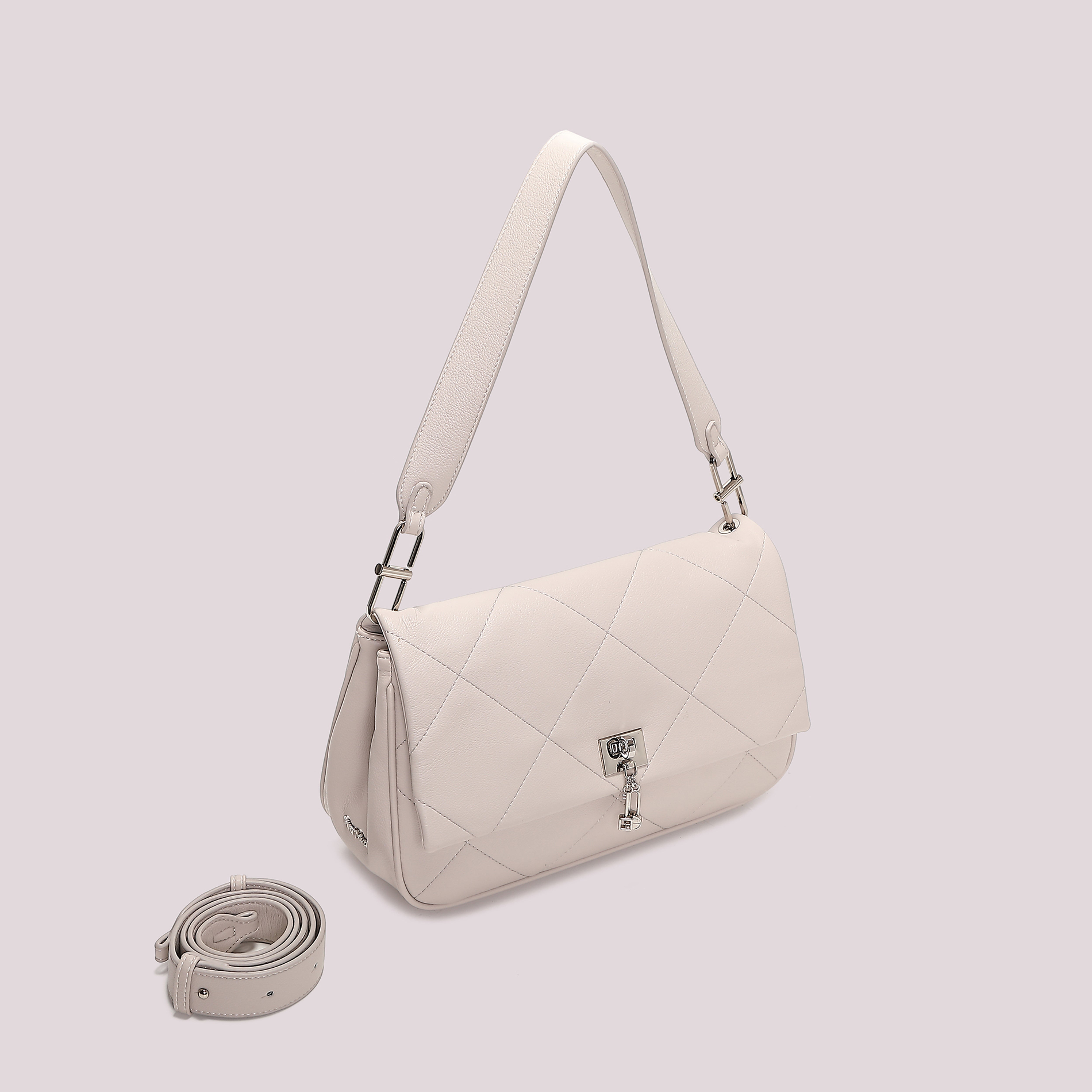 Mimi Mua Borsa a Spalla Trapuntata con Patta