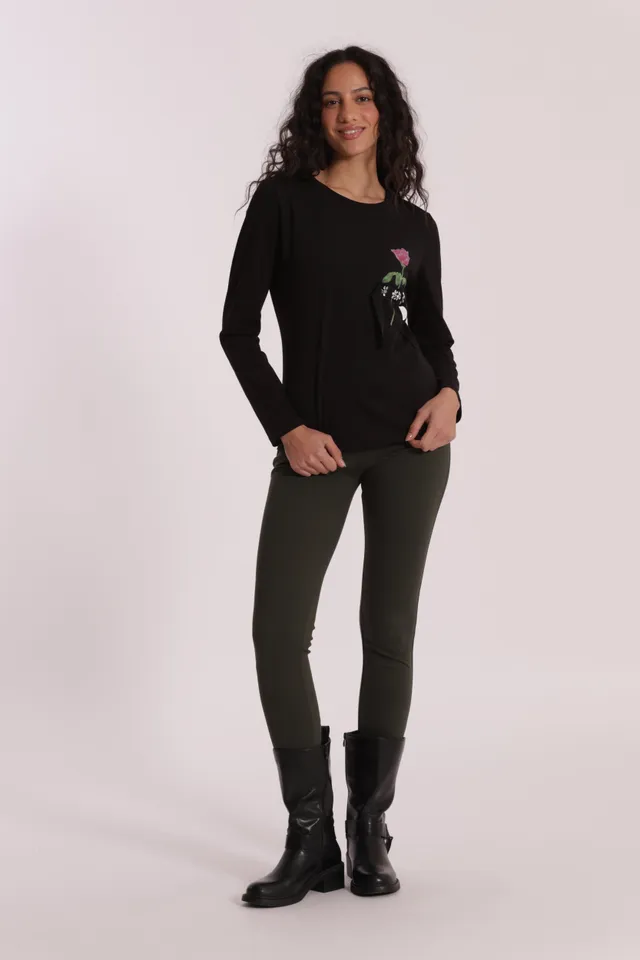 Mimi Mua Pantalone Push Up Punto Milano Nero