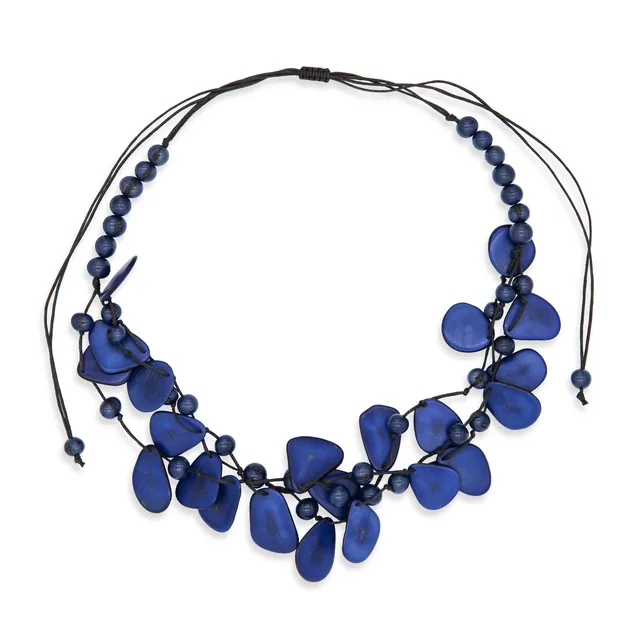 On Earth Cooperative Collection Samba collana tagua blu 60 cm