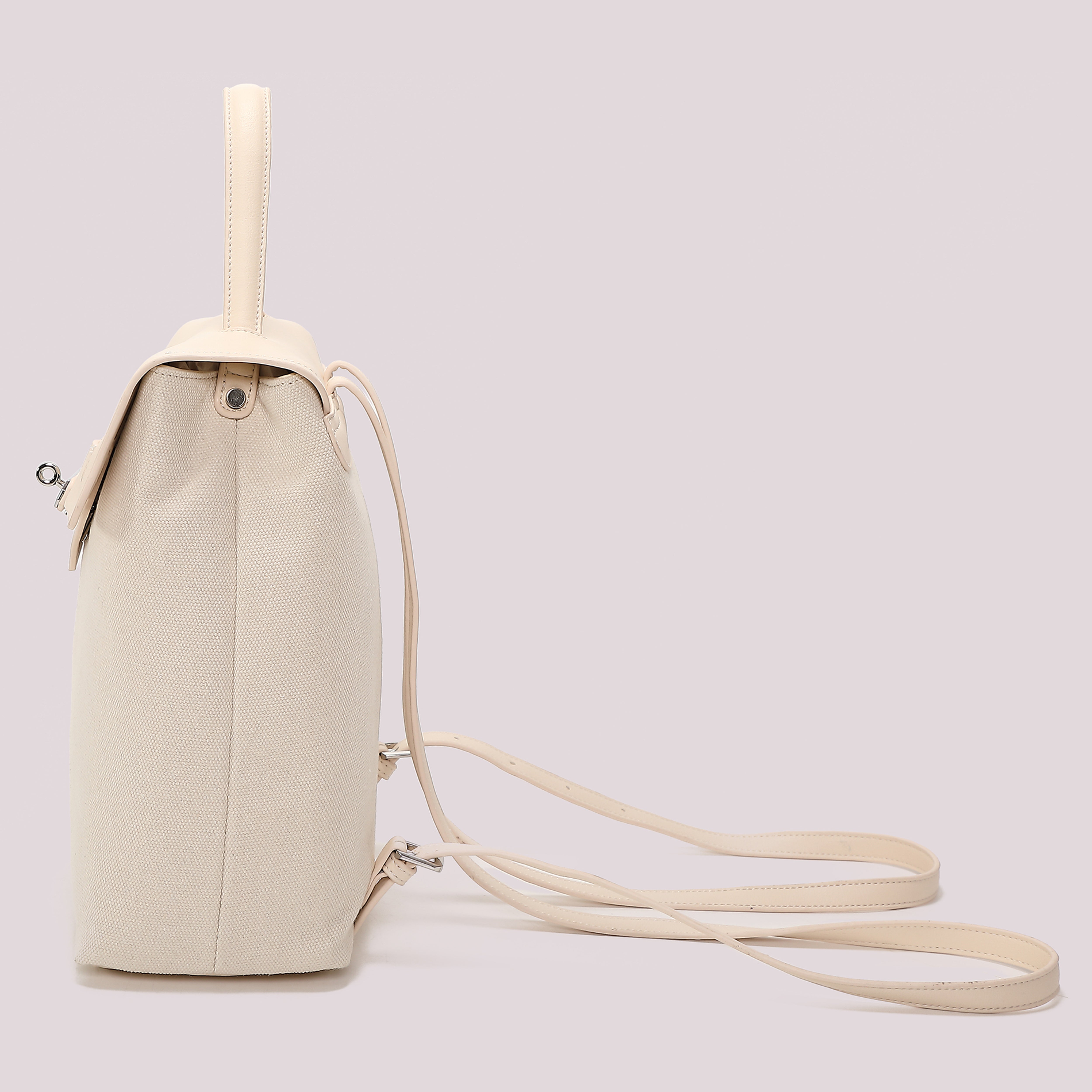 Mimi Mua Patta Canvas Zaino Panna