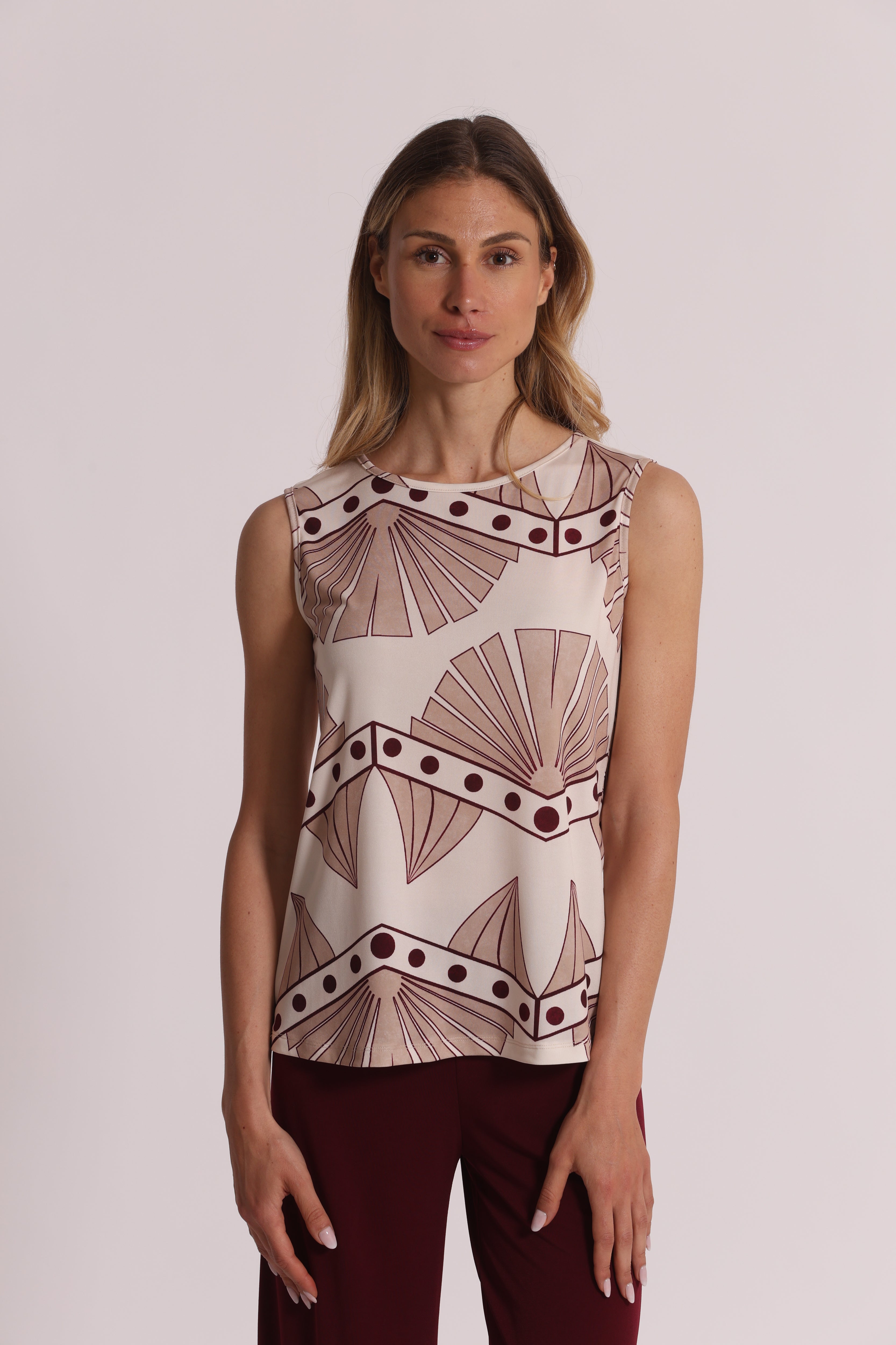 Mimi Mua Top in Ity Fantasia blusa elasticizzata