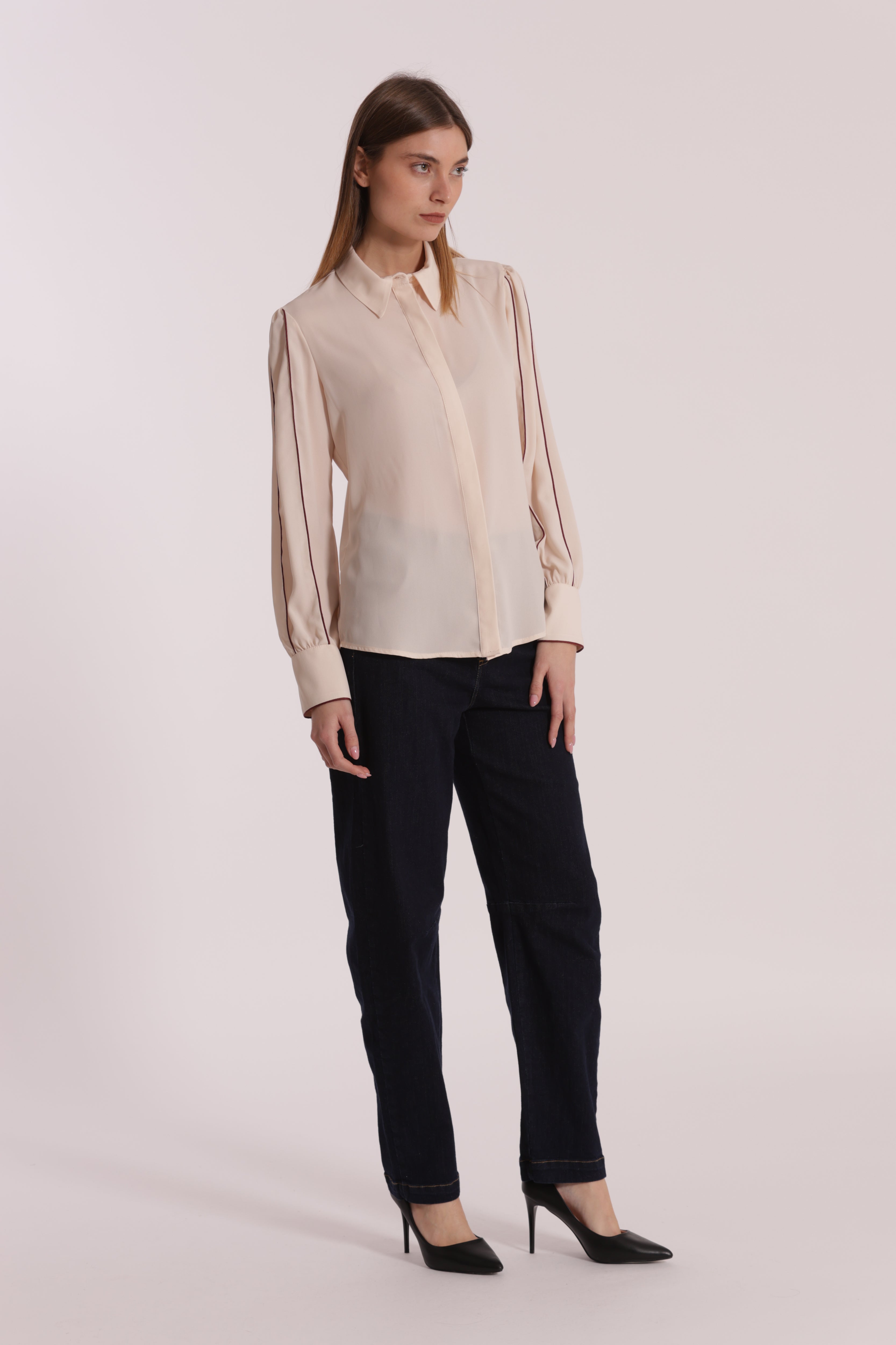 Mimi Mua jeans ballon blu scuro cotone