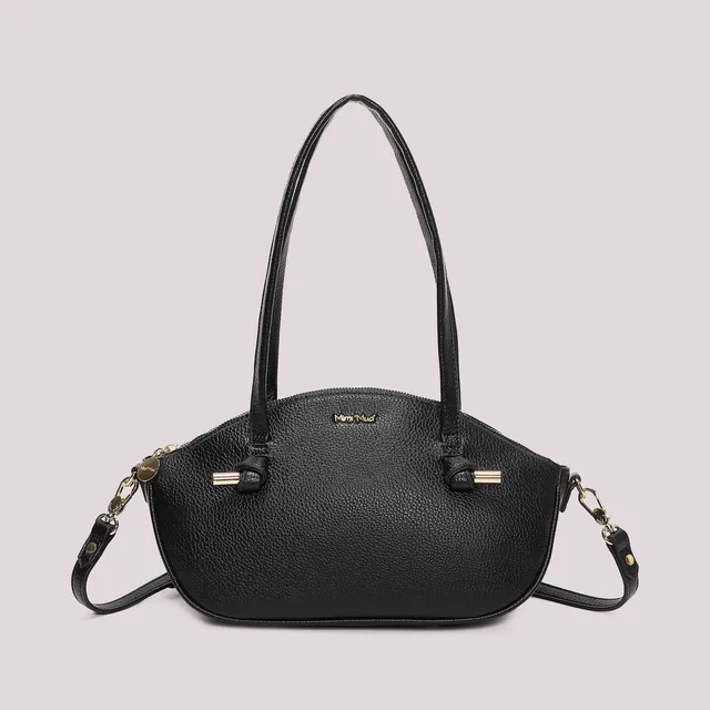 Mimi Mua Borsa Spalla Nodo Manici Nero poliuretano